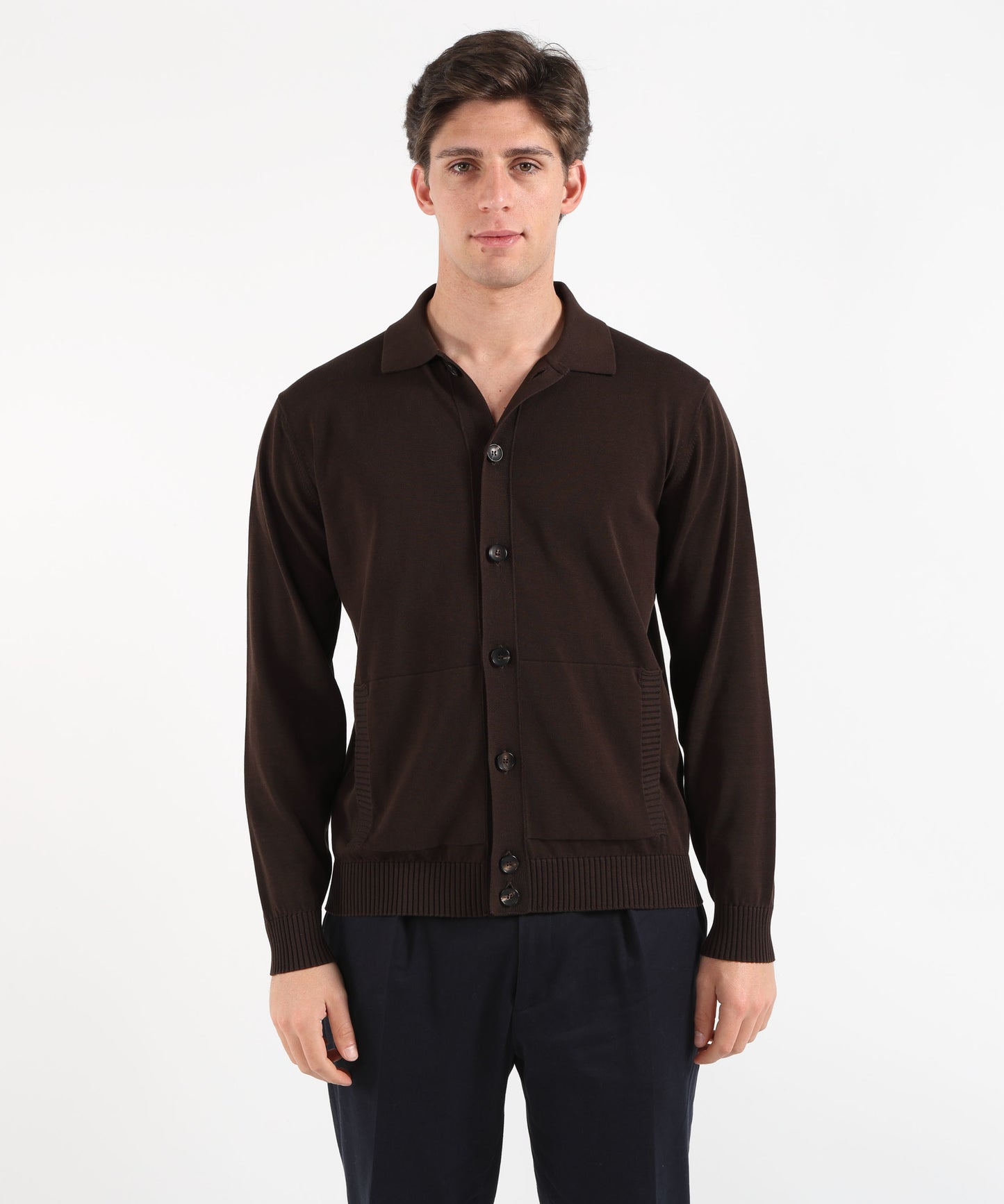 FILIPPO DE LAURENTIIS Men’s short blouse – polo collar