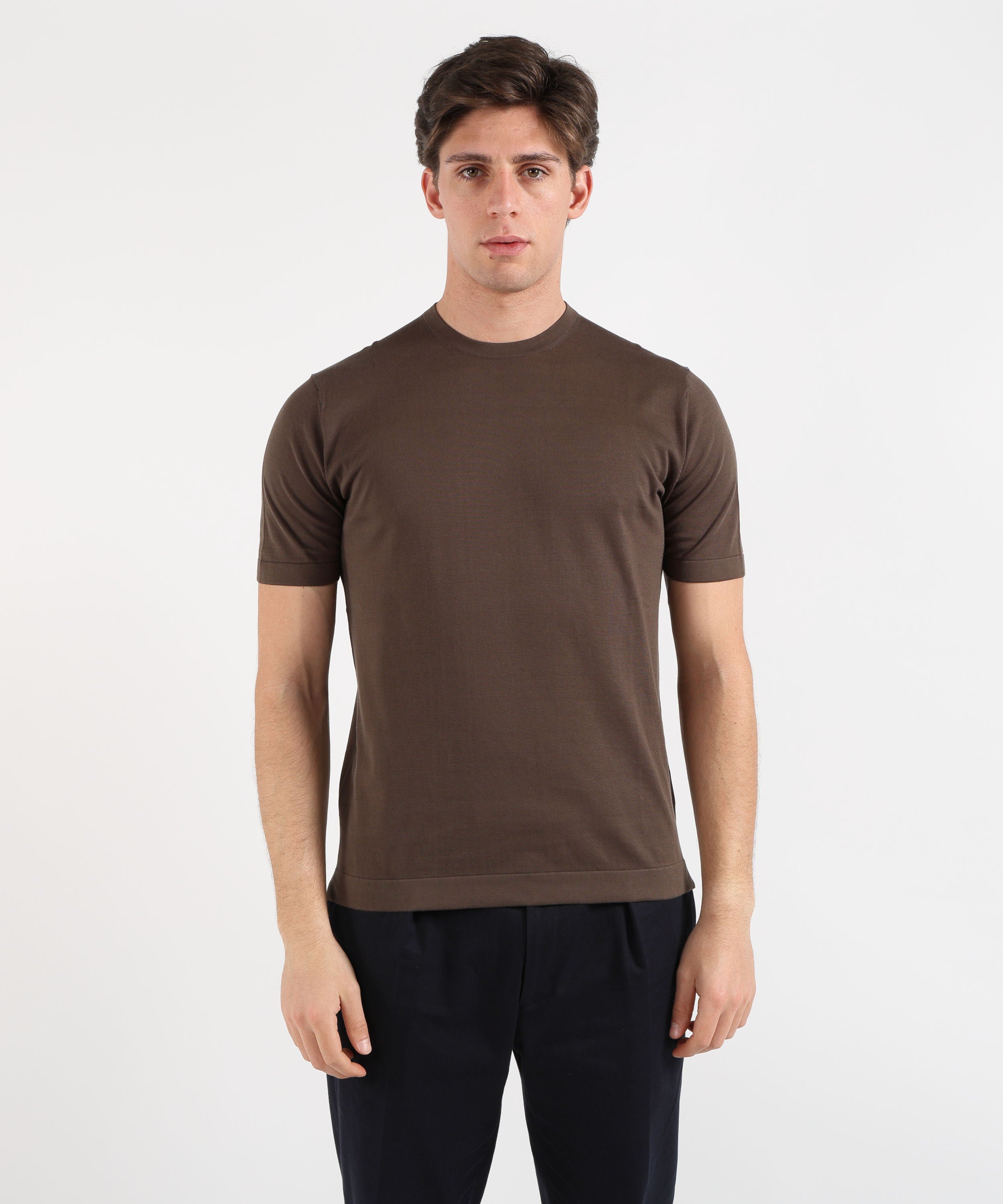 MARINO T-Shirt Uomo Manica Corta – Crepe di Cotone