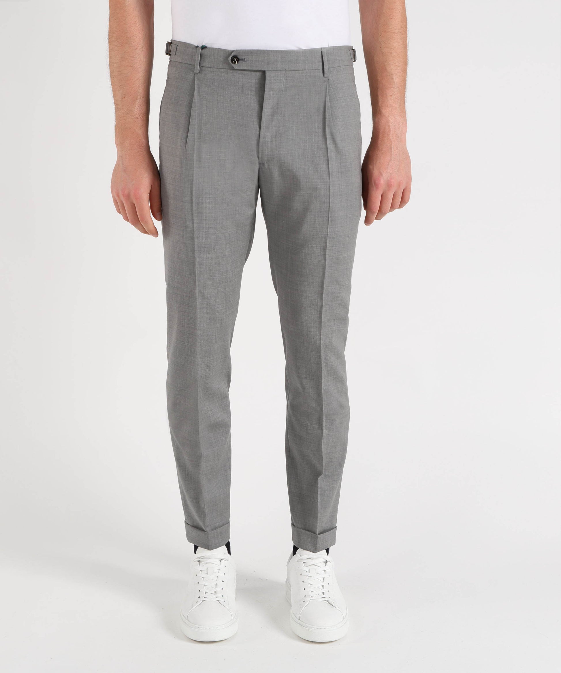 Trousers BERWICH Men’s classic trousers with pleats Grigio | BERWICH