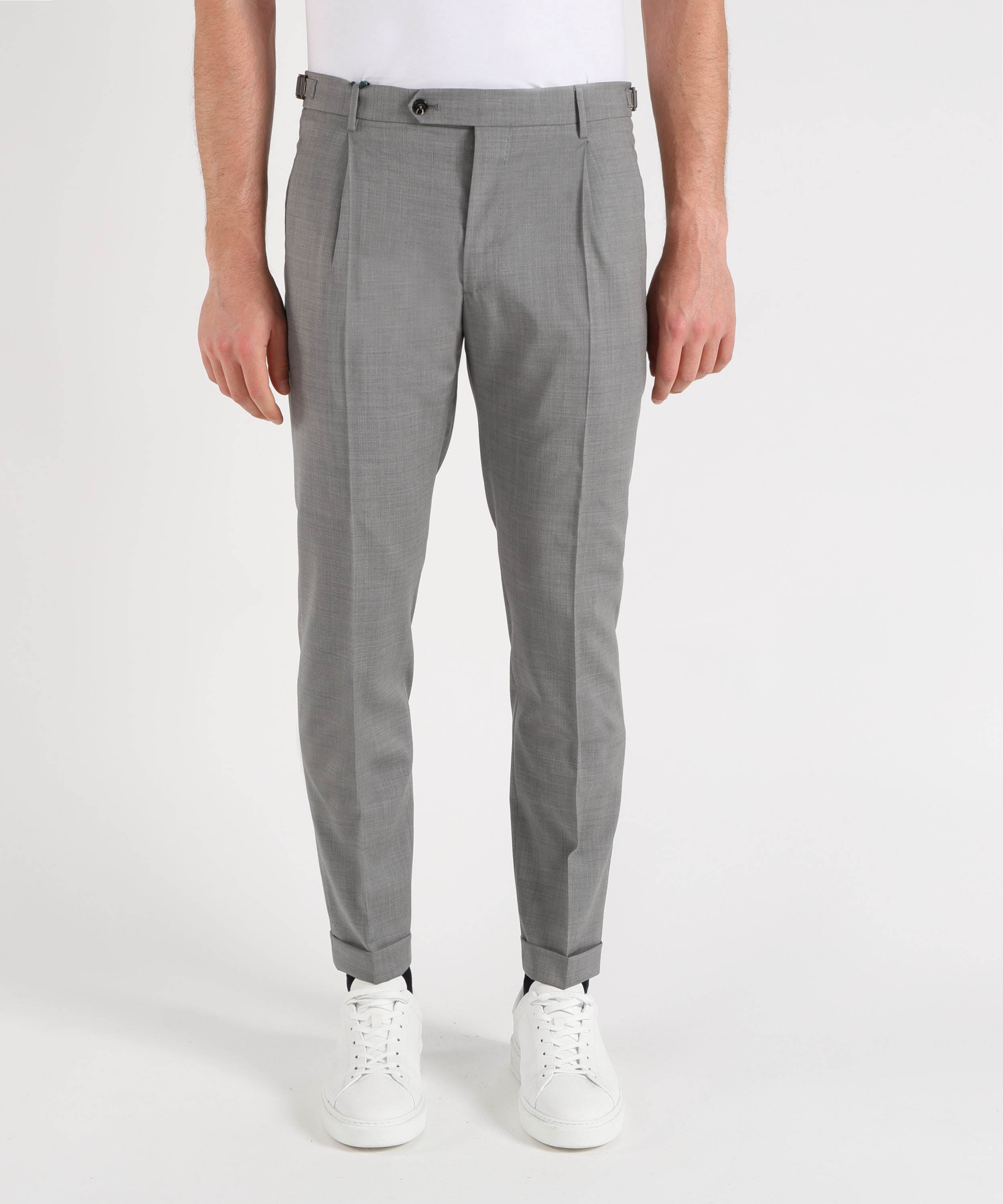 BERWICH Pantalone Uomo – Classico con Pinces