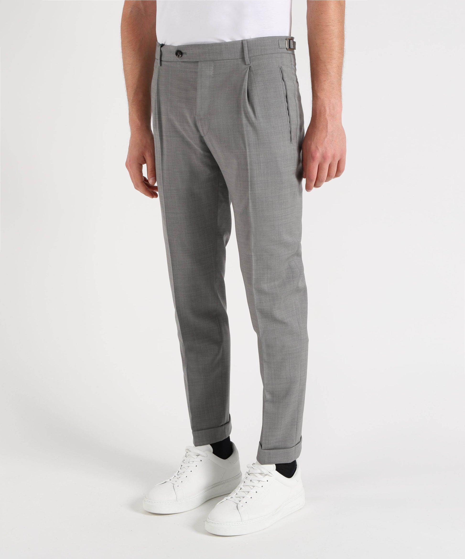 Trousers BERWICH Men’s classic trousers with pleats Grigio | BERWICH