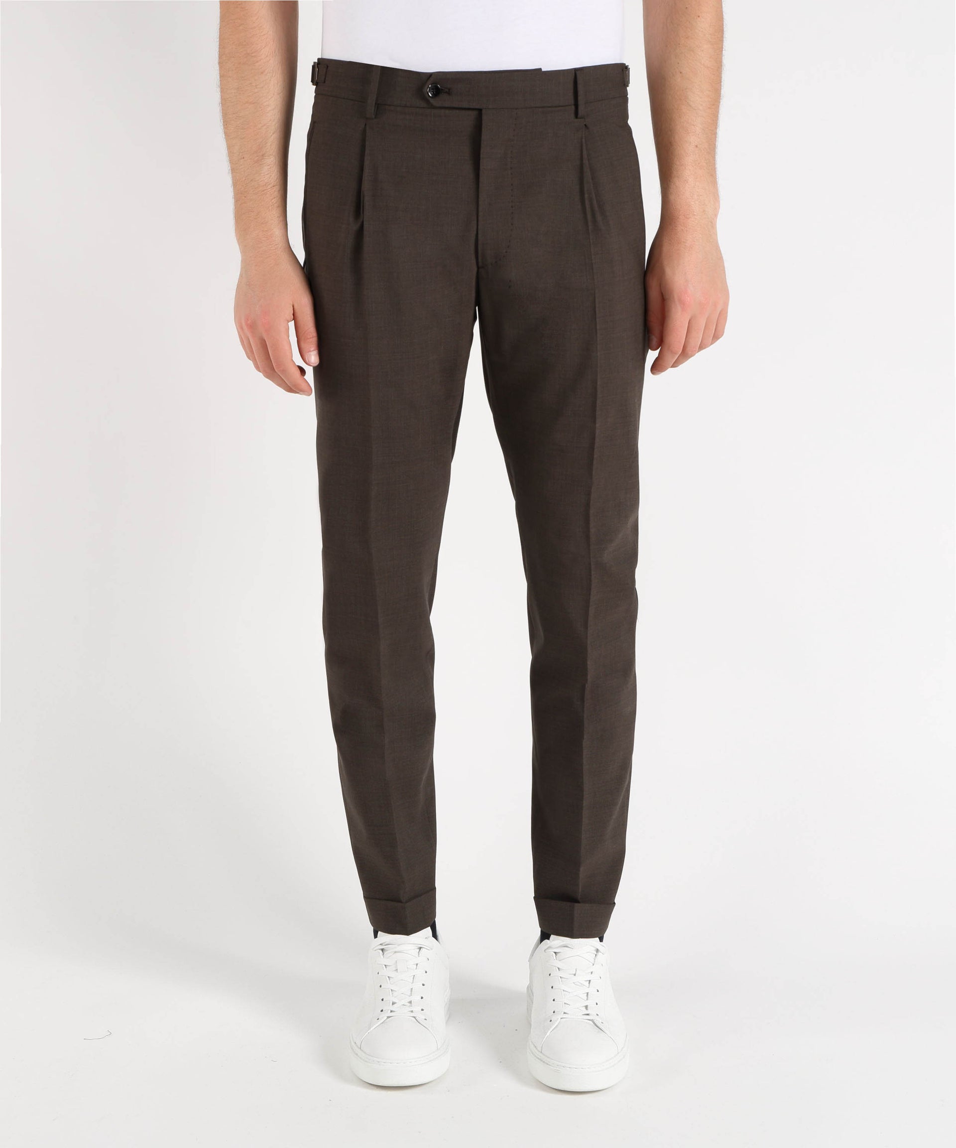 BERWICH Pantalone Uomo – Classico con Pinces