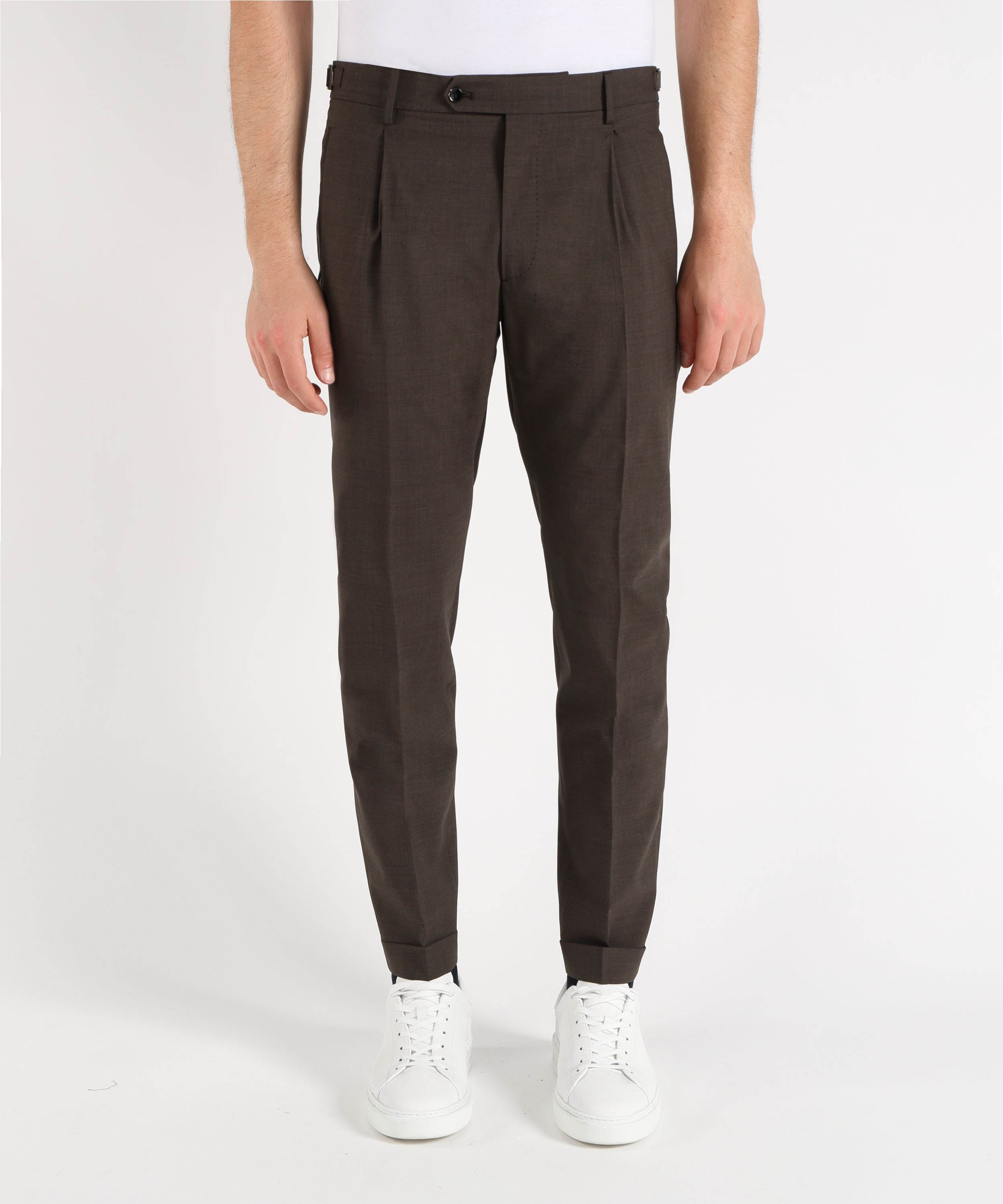 BERWICH Pantalone Uomo – Classico con Pinces