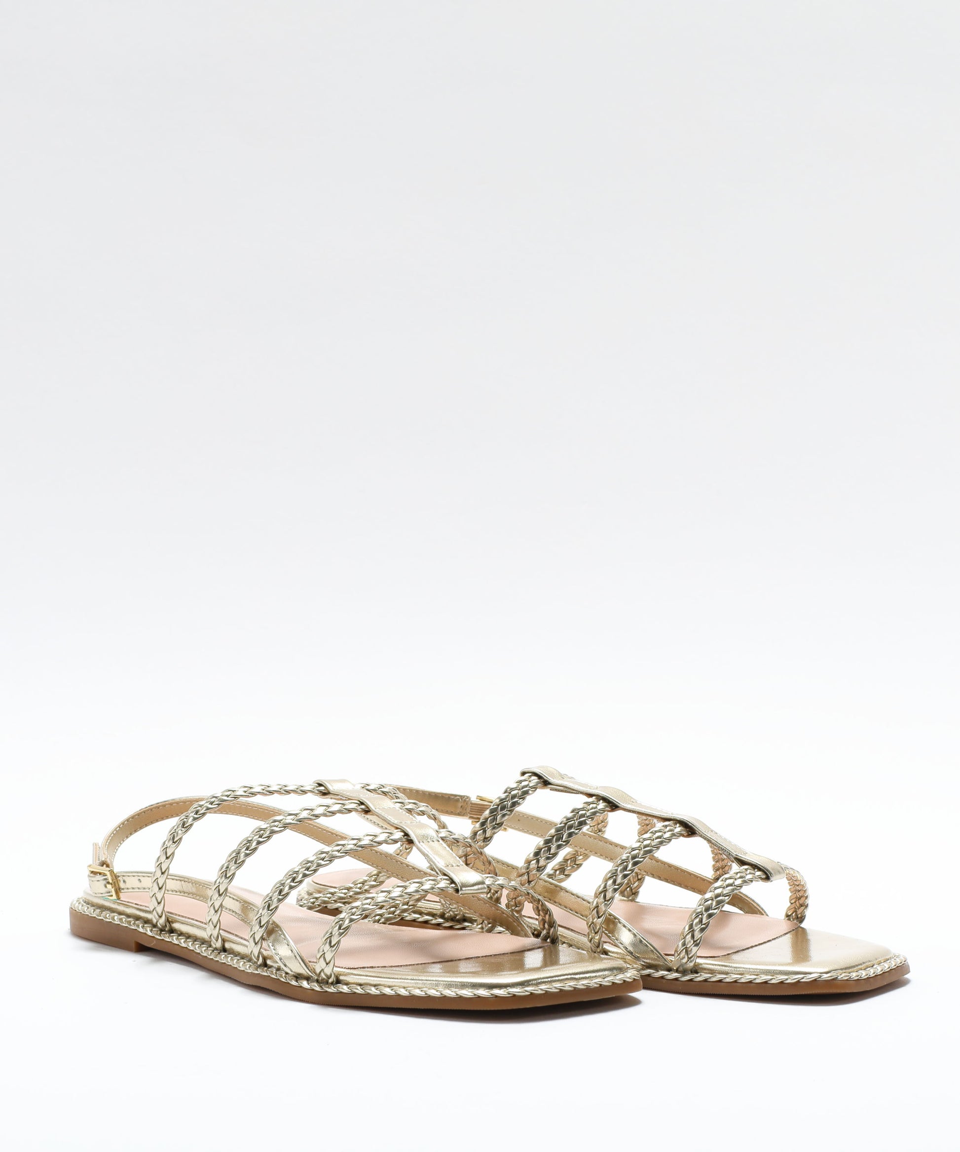 Sandals PENNYBLACK Braided Strap Sandals Oro | PENNYBLACK