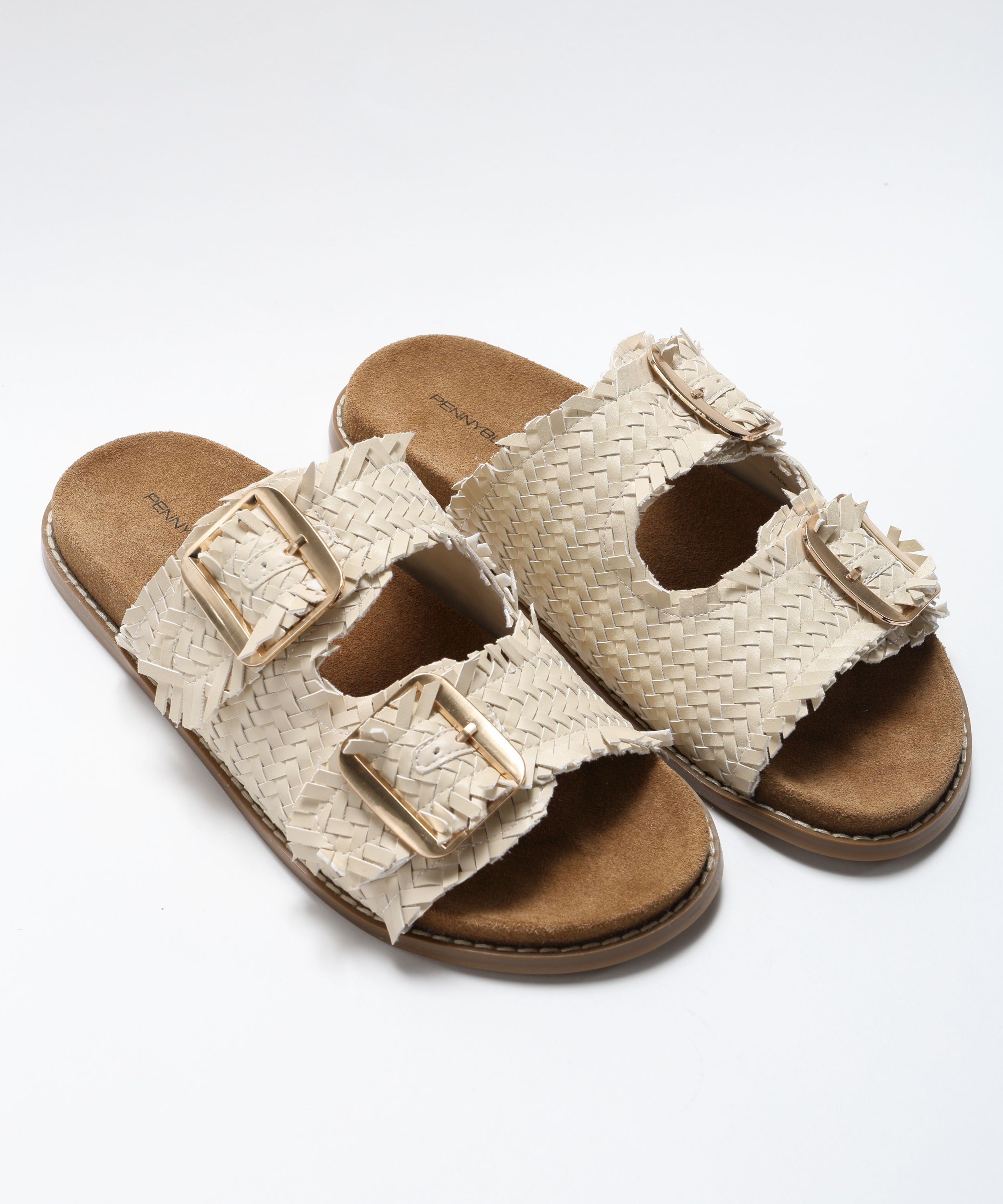 Sandali PENNYBLACK Sandali intrecciati con fibbie Avorio | PENNYBLACK