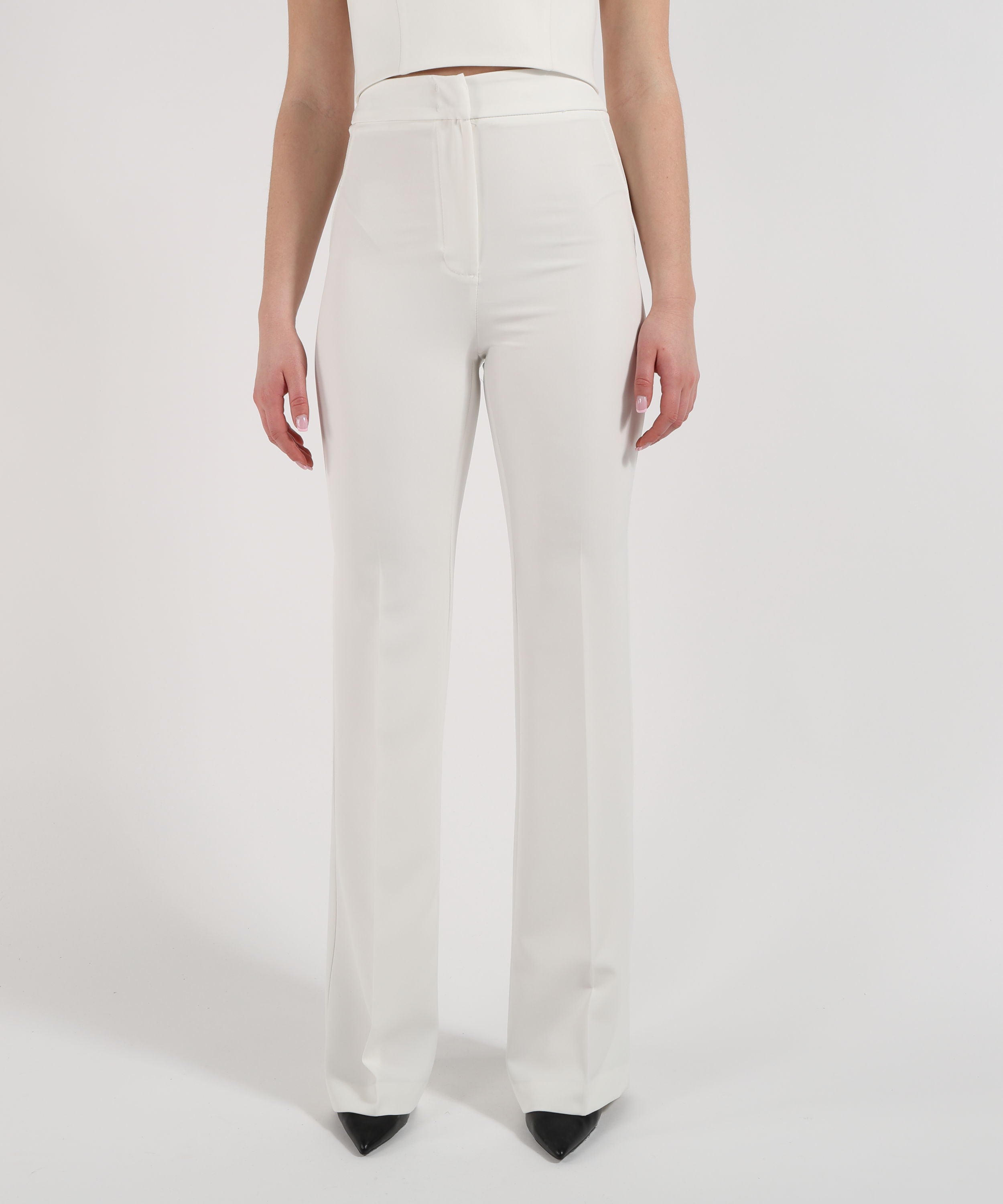 Trousers SILENCE LIMITED Honey Flare Pants Bianco | SILENCE LIMITED