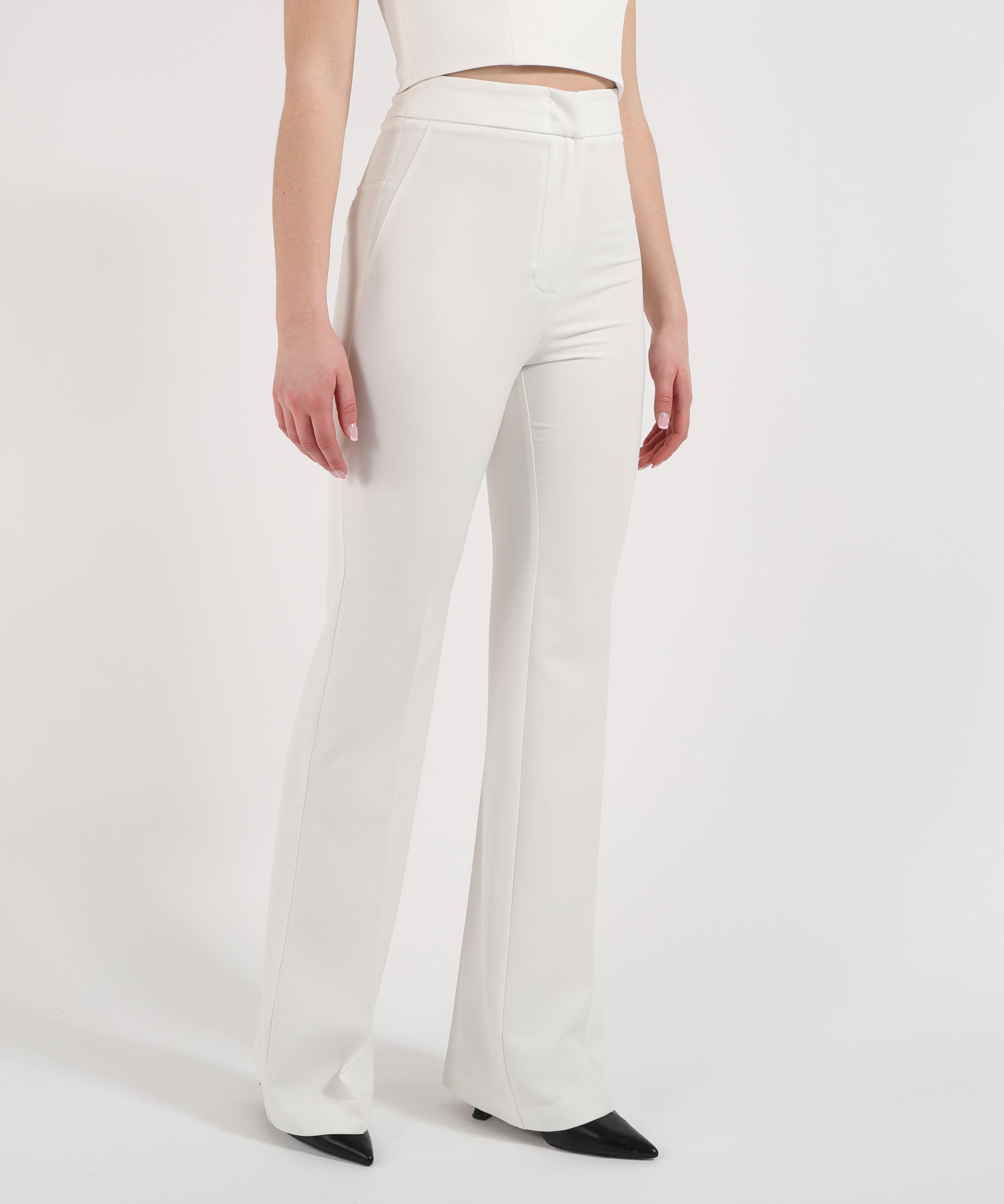 Trousers SILENCE LIMITED Honey Flare Pants Bianco | SILENCE LIMITED