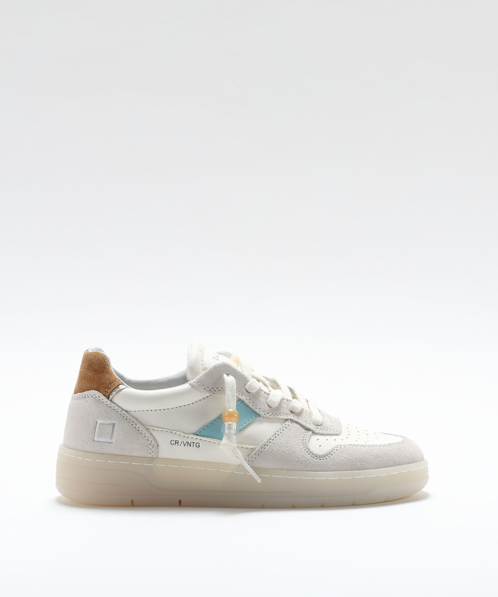 Sneakers D.A.T.E. COURT 2.0 VINTAGE CALF Bianco/cuoio | D.A.T.E.