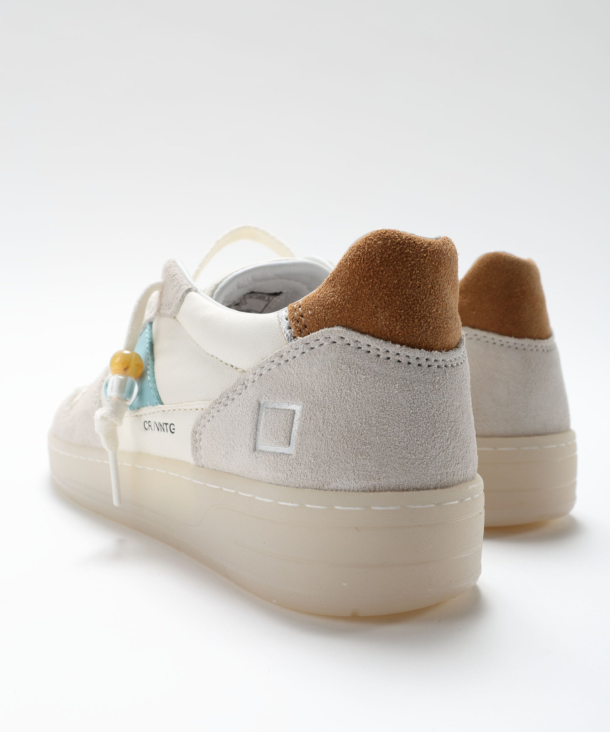 Sneakers D.A.T.E. COURT 2.0 VINTAGE CALF Bianco/cuoio | D.A.T.E.