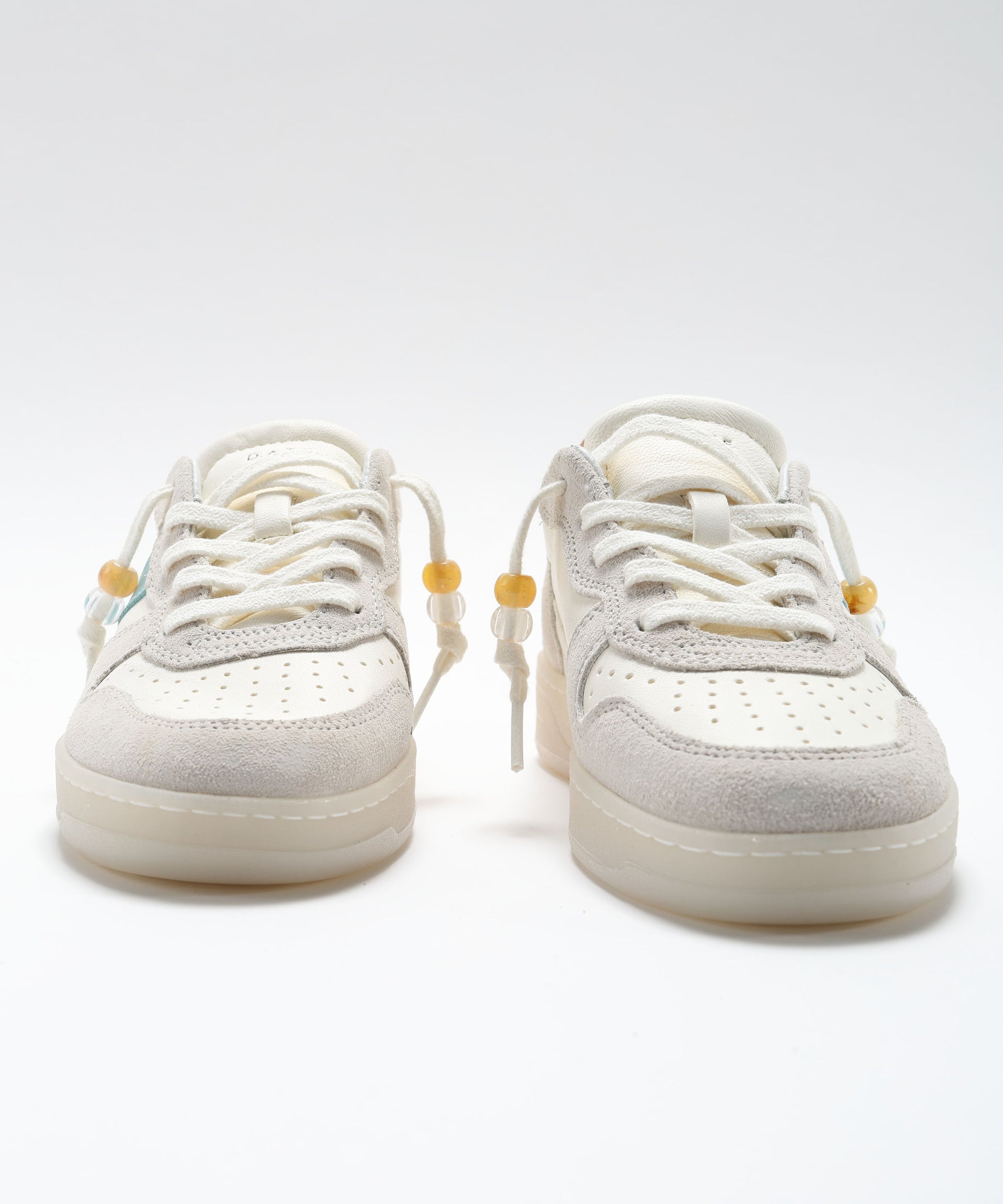 Sneakers D.A.T.E. COURT 2.0 VINTAGE CALF Bianco/cuoio | D.A.T.E.
