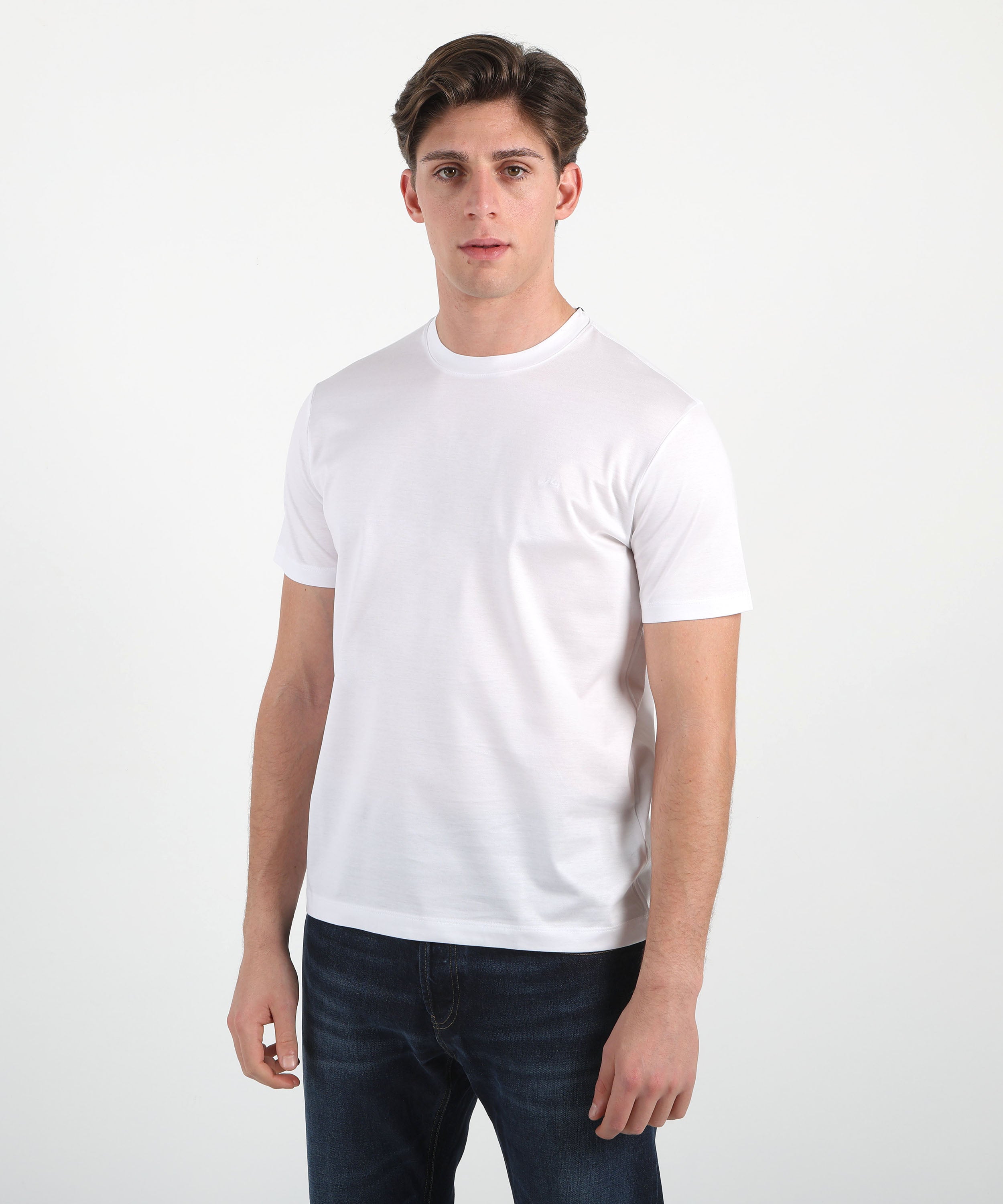 T-shirt PAUL&SHARK T-shirt in jersey di cotone con ricamo Shark Fin Bianco | PAUL&SHARK