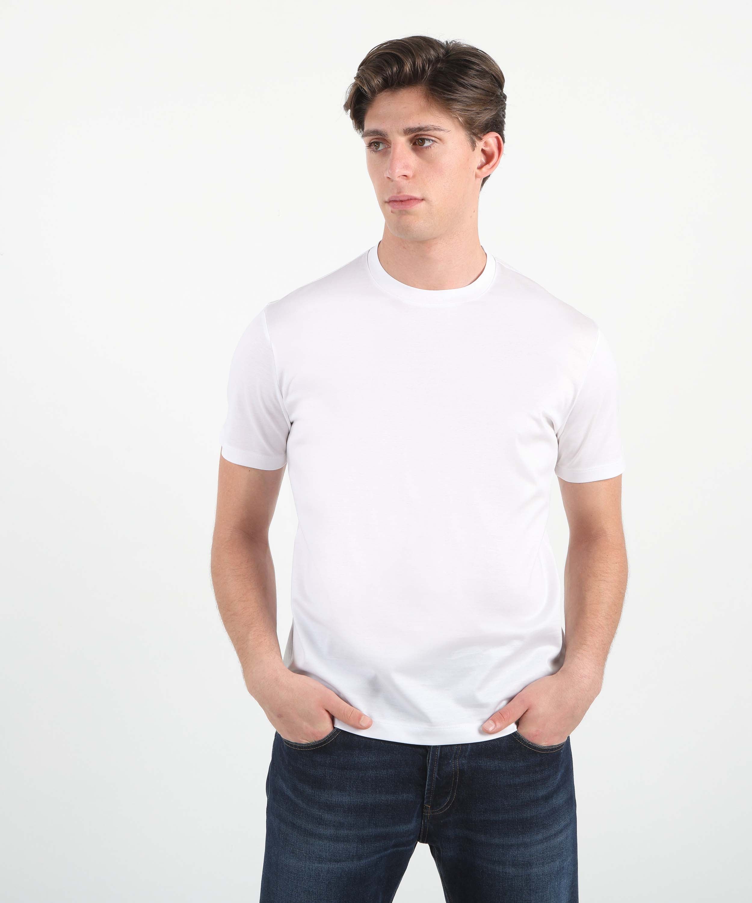 T-shirt PAUL&SHARK T-shirt in jersey di cotone con ricamo Shark Fin Bianco | PAUL&SHARK