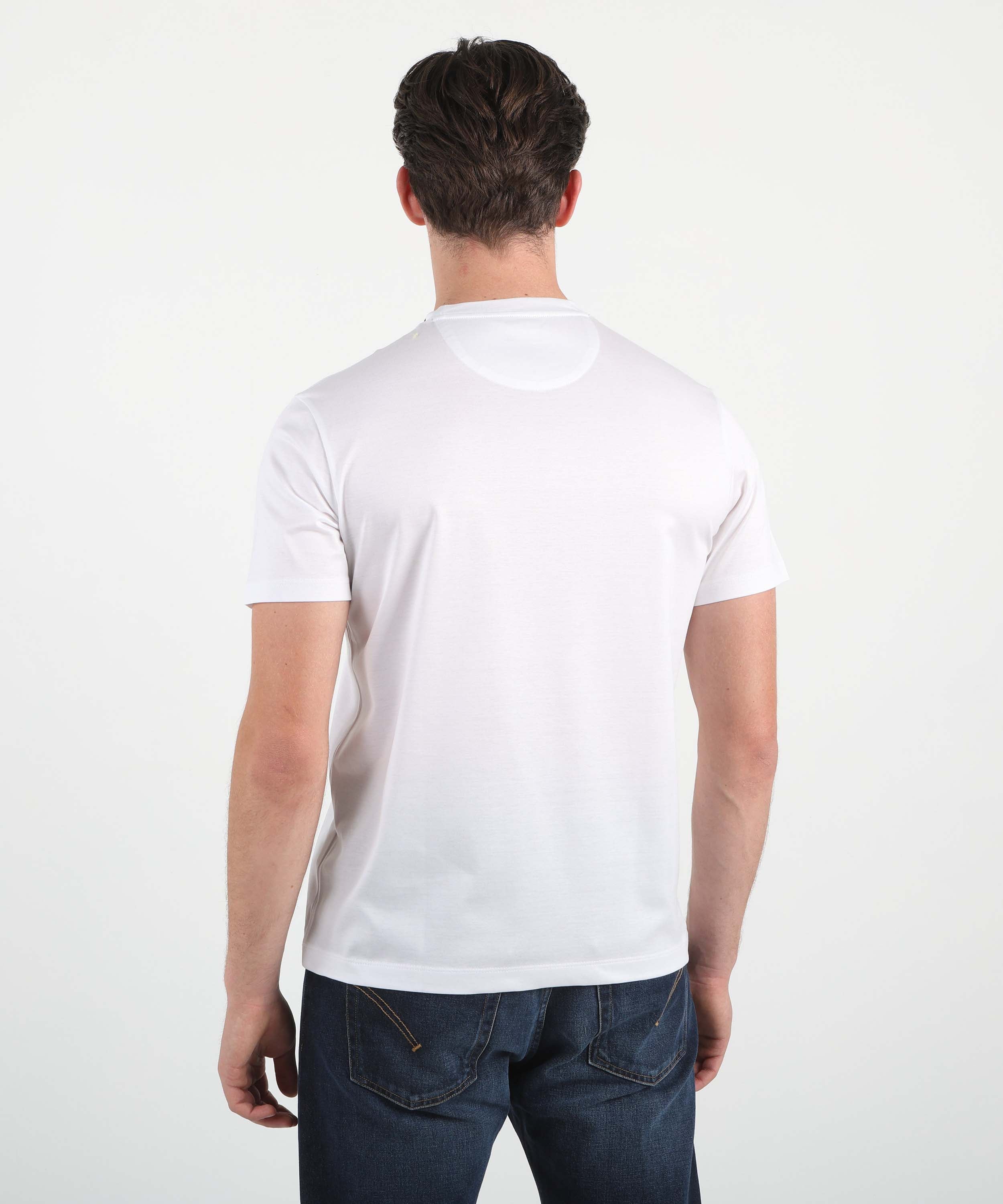 T-shirt PAUL&SHARK T-shirt in jersey di cotone con ricamo Shark Fin Bianco | PAUL&SHARK