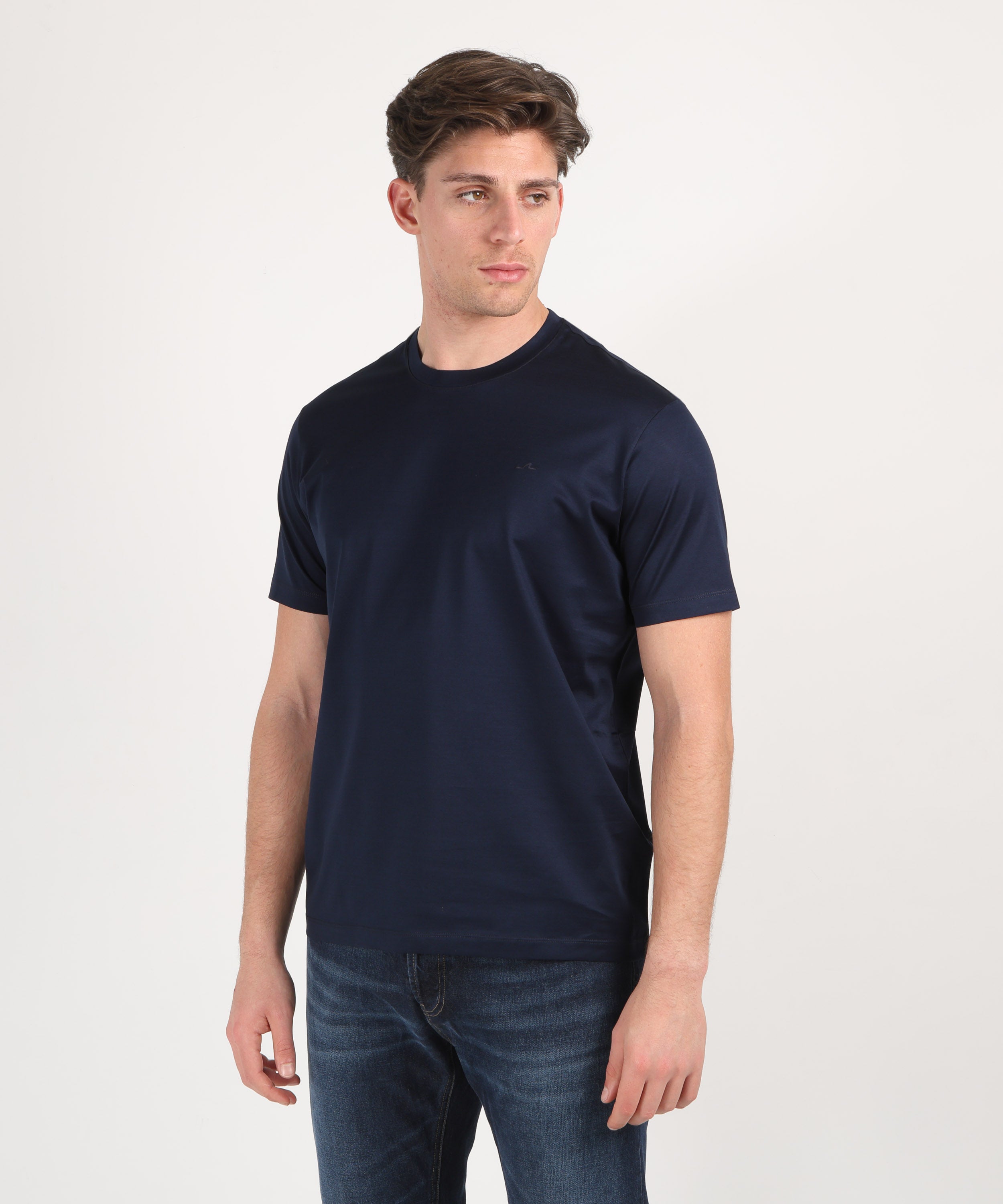 T-shirt PAUL&SHARK T-shirt in jersey di cotone con ricamo Shark Fin Blu | PAUL&SHARK