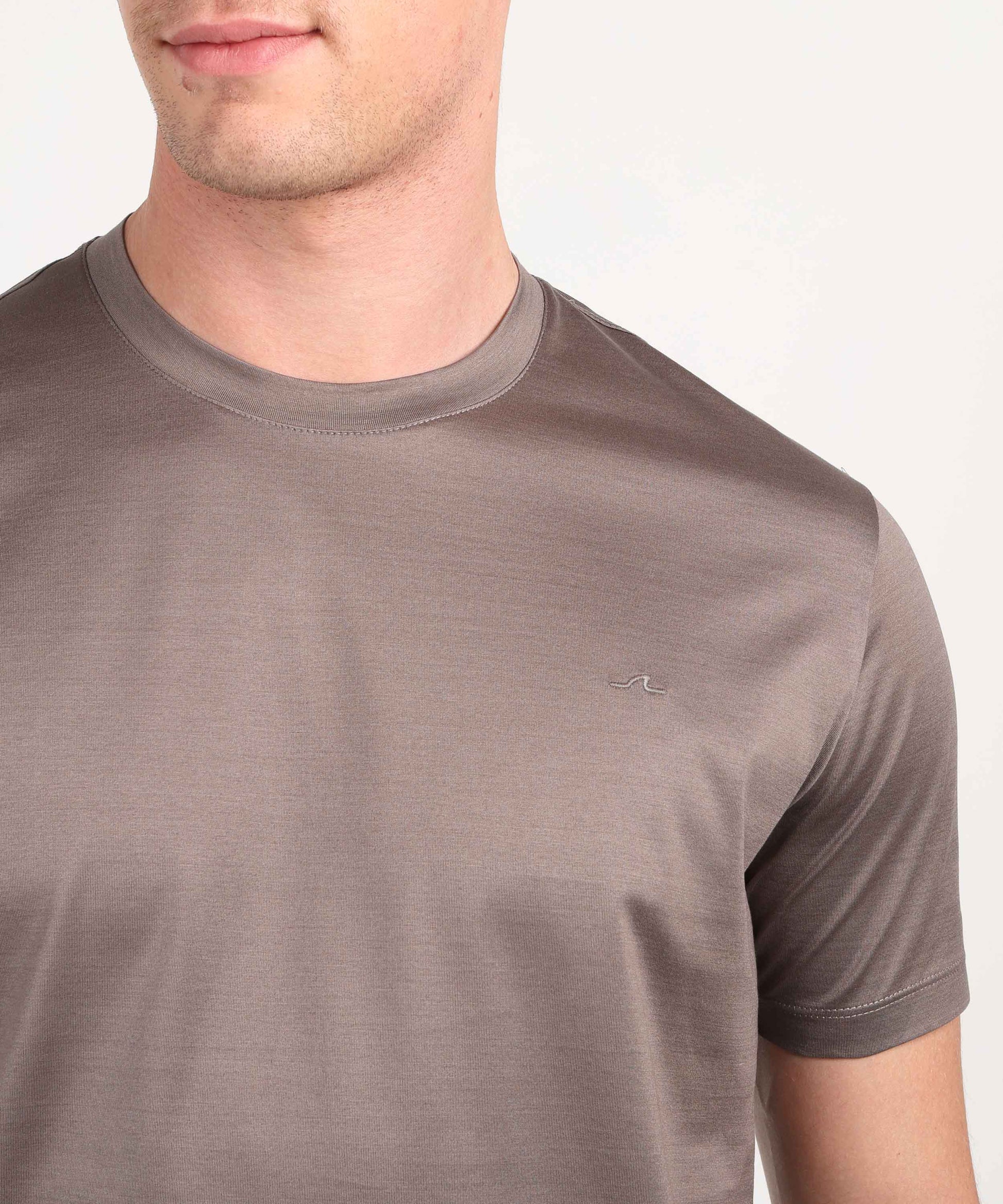 T-shirts PAUL&amp;SHARK Cotton Jersey T-Shirt with Shark Fin Embroidery Tortora | PAUL&SHARK
