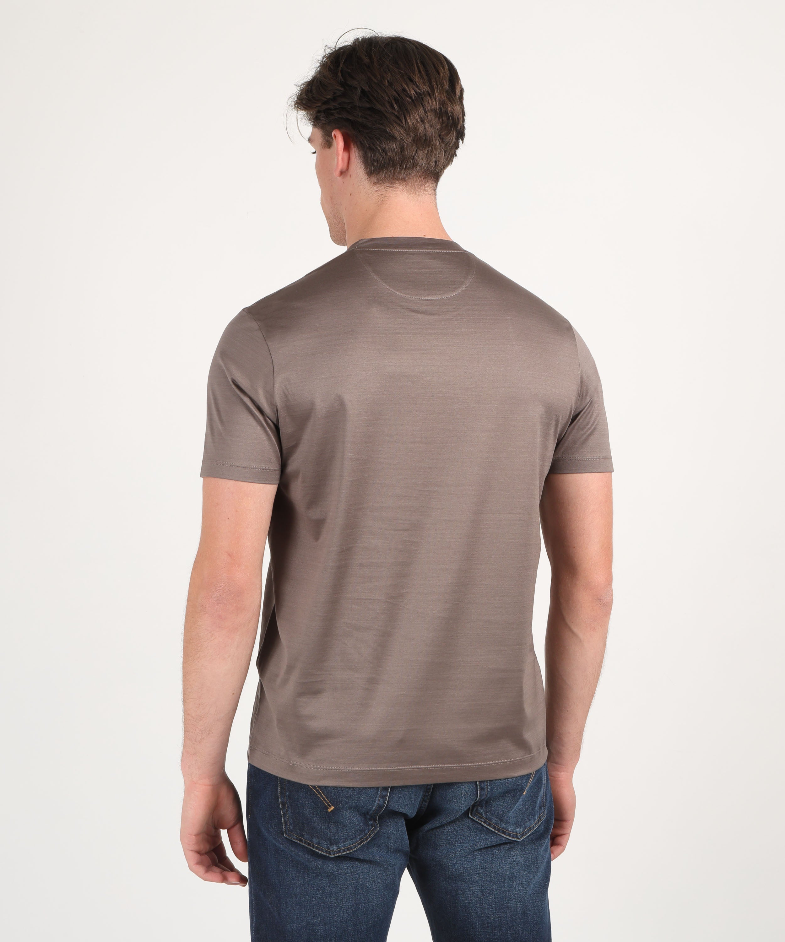 T-shirt PAUL&SHARK T-shirt in jersey di cotone con ricamo Shark Fin Tortora | PAUL&SHARK