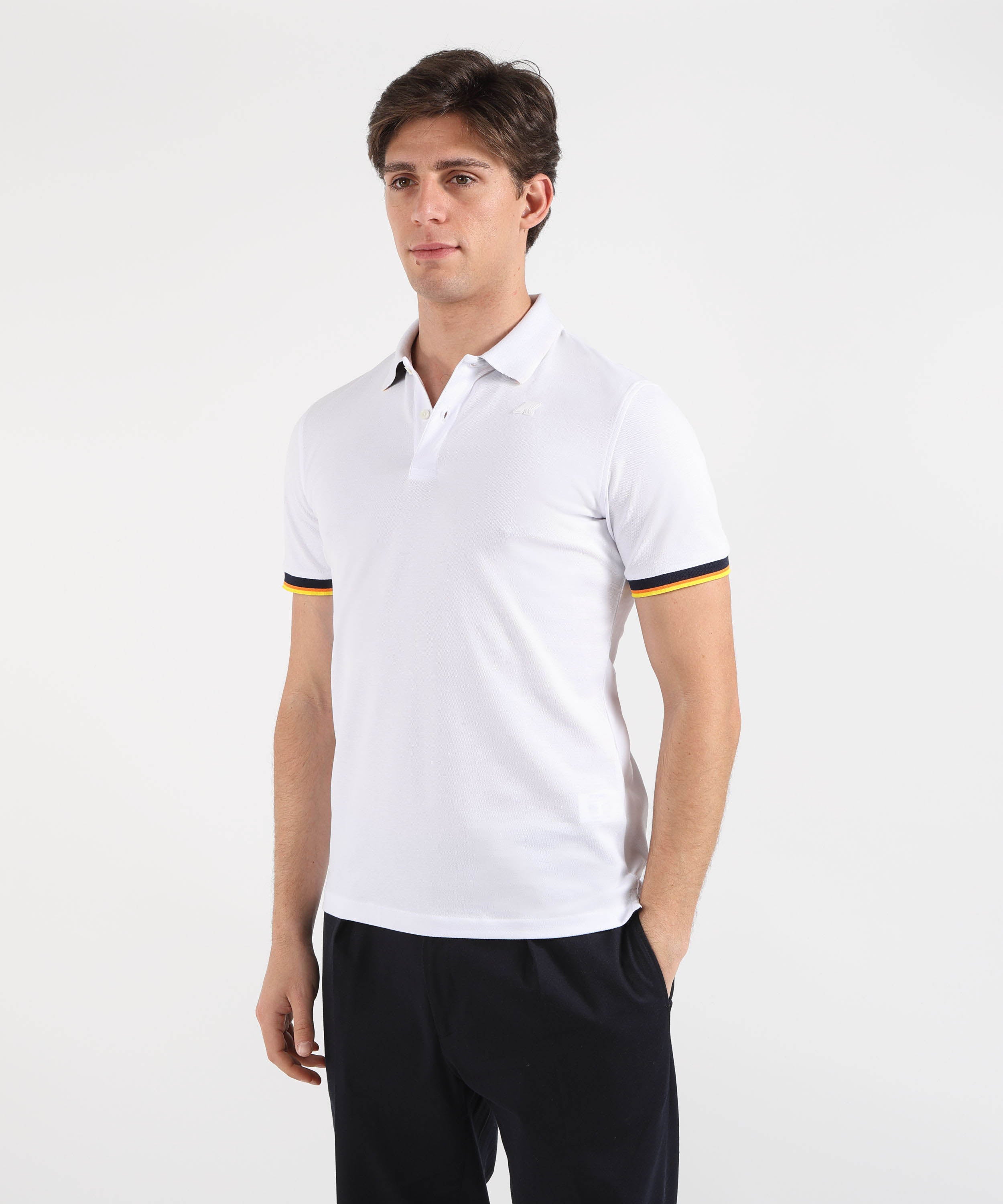 Polo K-WAY VINCENT PIQUE SLIM Bianco | K-WAY