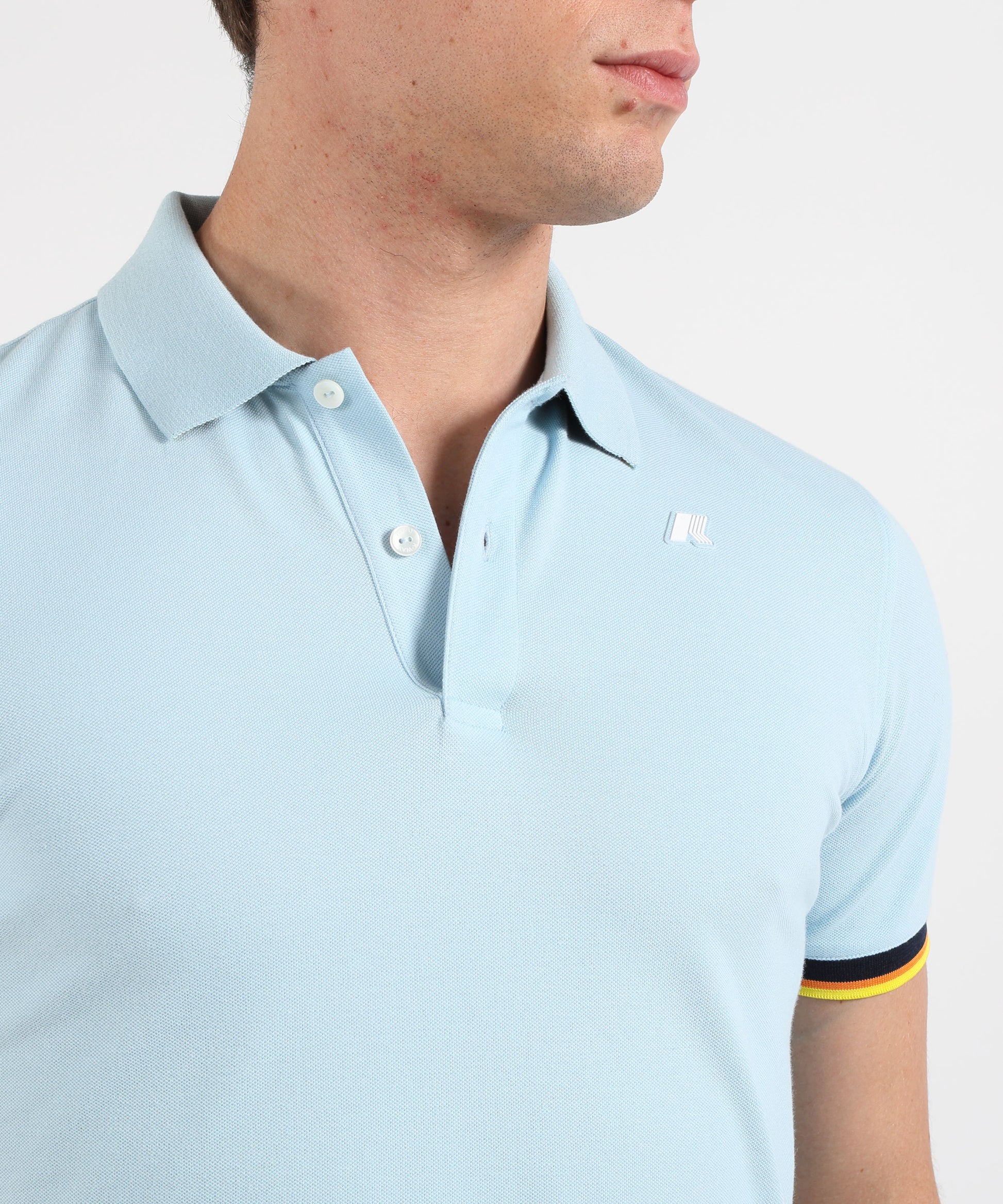 Polo K-WAY VINCENT PIQUE SLIM Azzurro | K-WAY