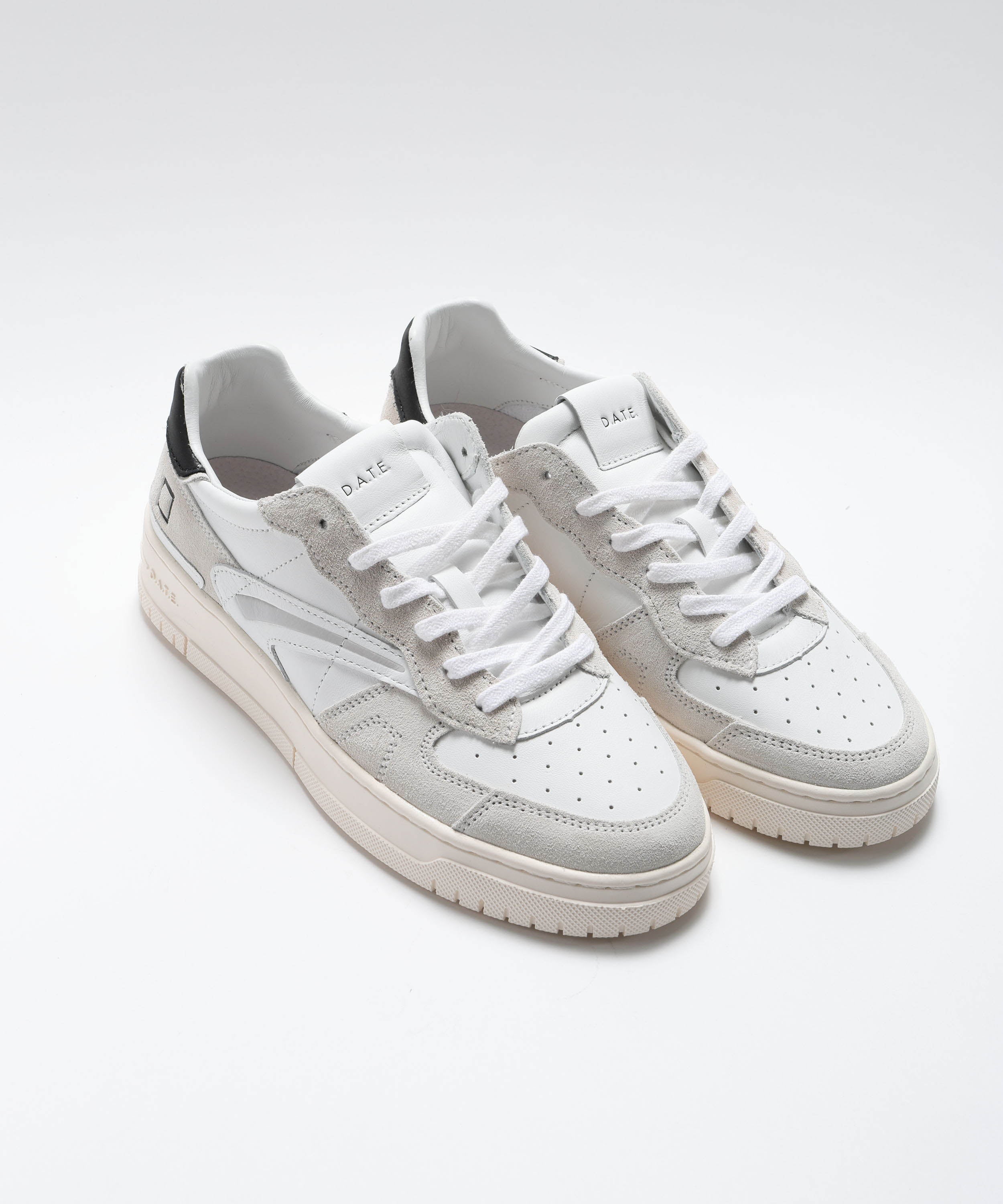 Sneakers D.A.T.E. TORNEO PURE BASIC WHITE-BLACK Bianco/nero | D.A.T.E.