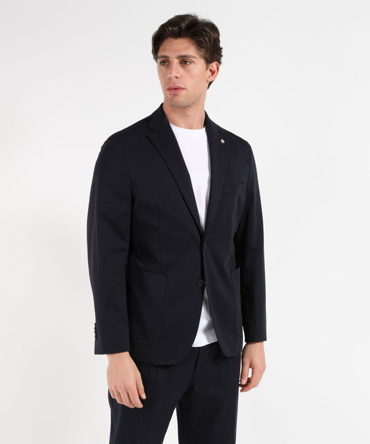 Giacche MANUEL RITZ Giacca Uomo 2 Bottoni – Sfoderata Elegante Blu navy | MANUEL RITZ