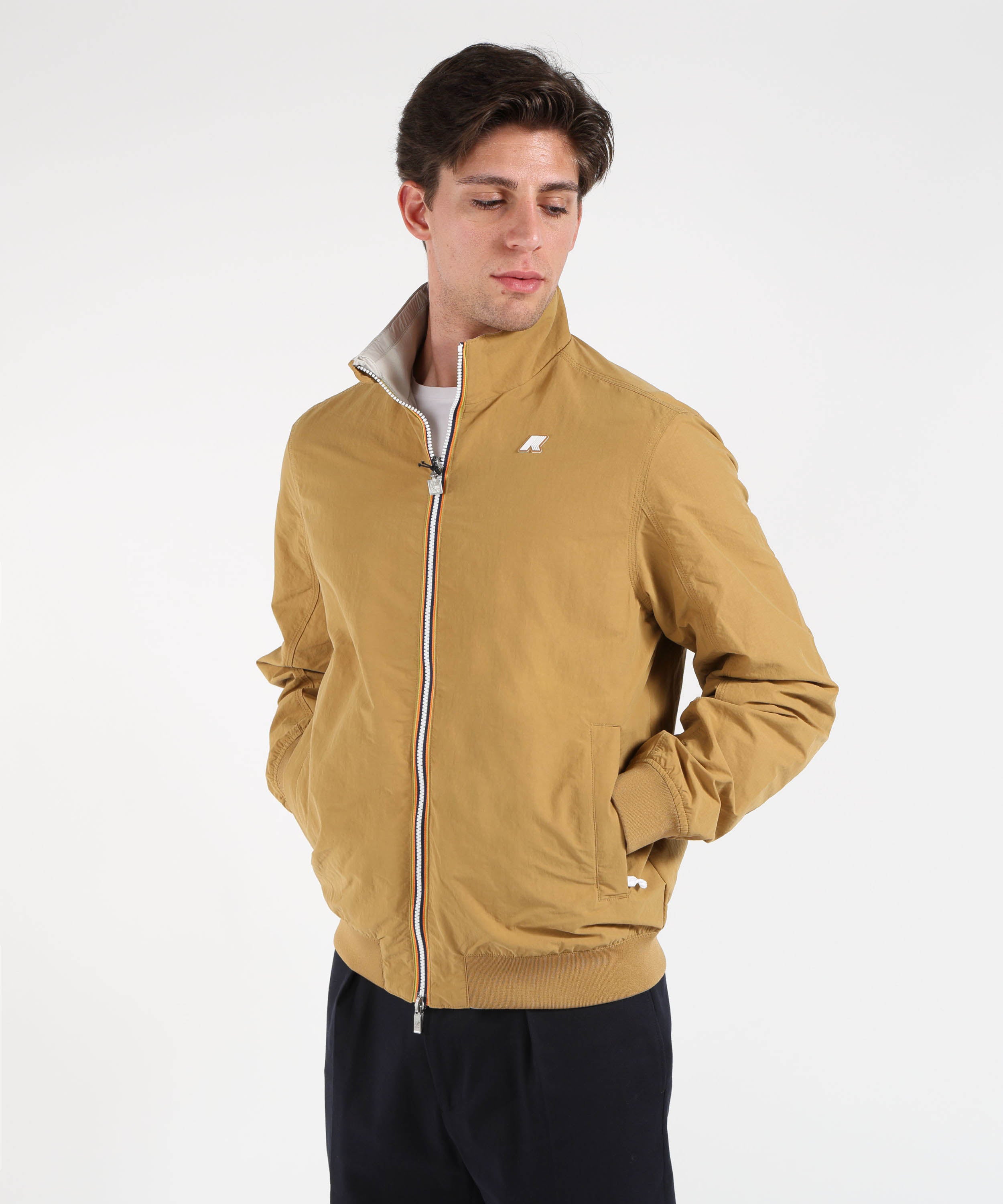 Giacche K-WAY ARSENE COTTON REVERSIBLE Marrone/beige | K-WAY