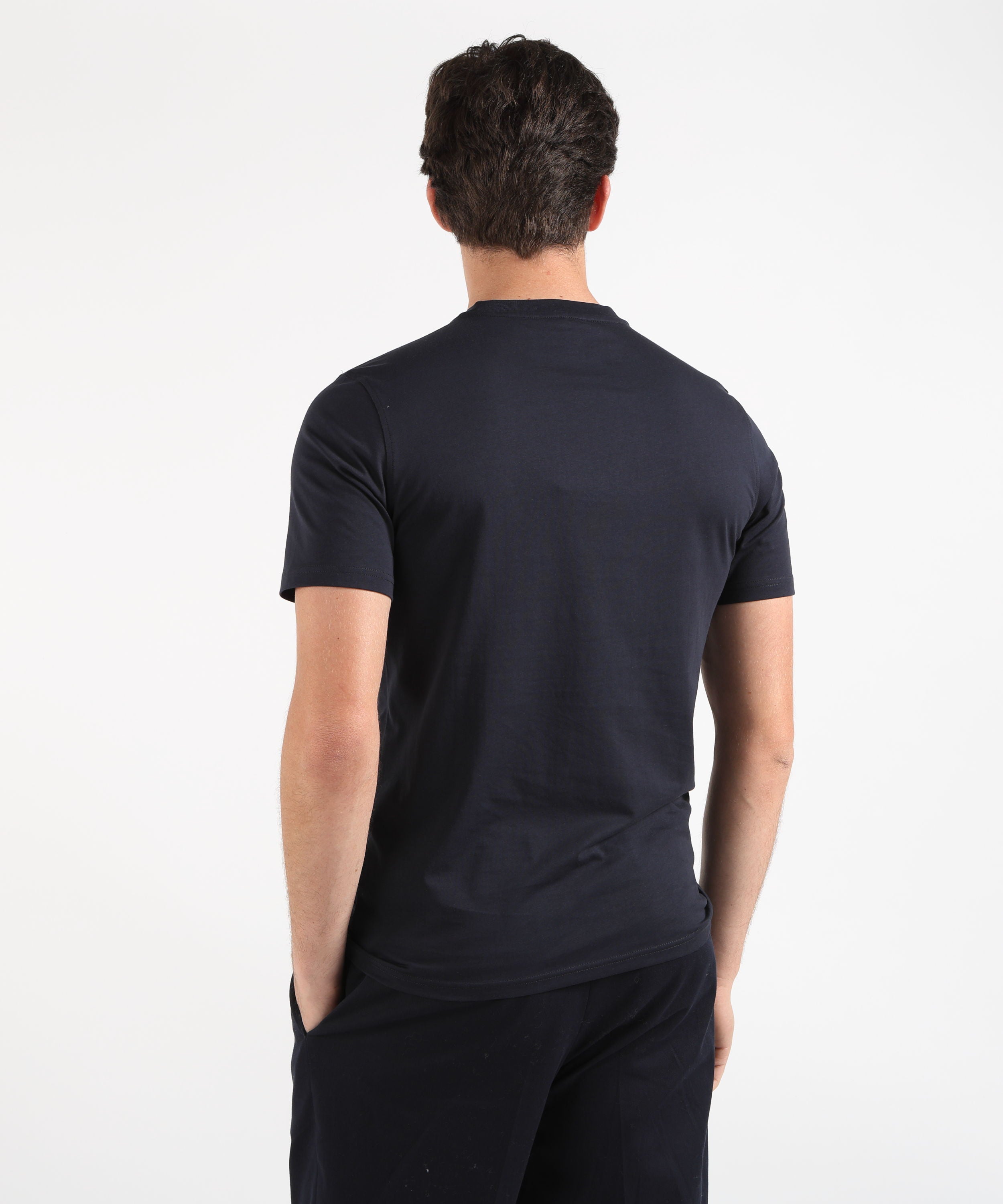 T-shirt K-WAY ODOM JERSEY MICRO LETTERING SLIM Blu | K-WAY