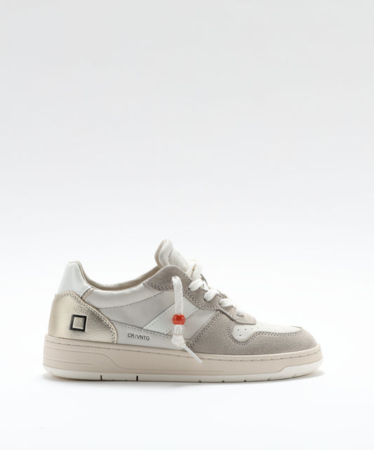 Sneakers D.A.T.E. COURT 2.0 VINTAGE CALF Avorio | D.A.T.E.