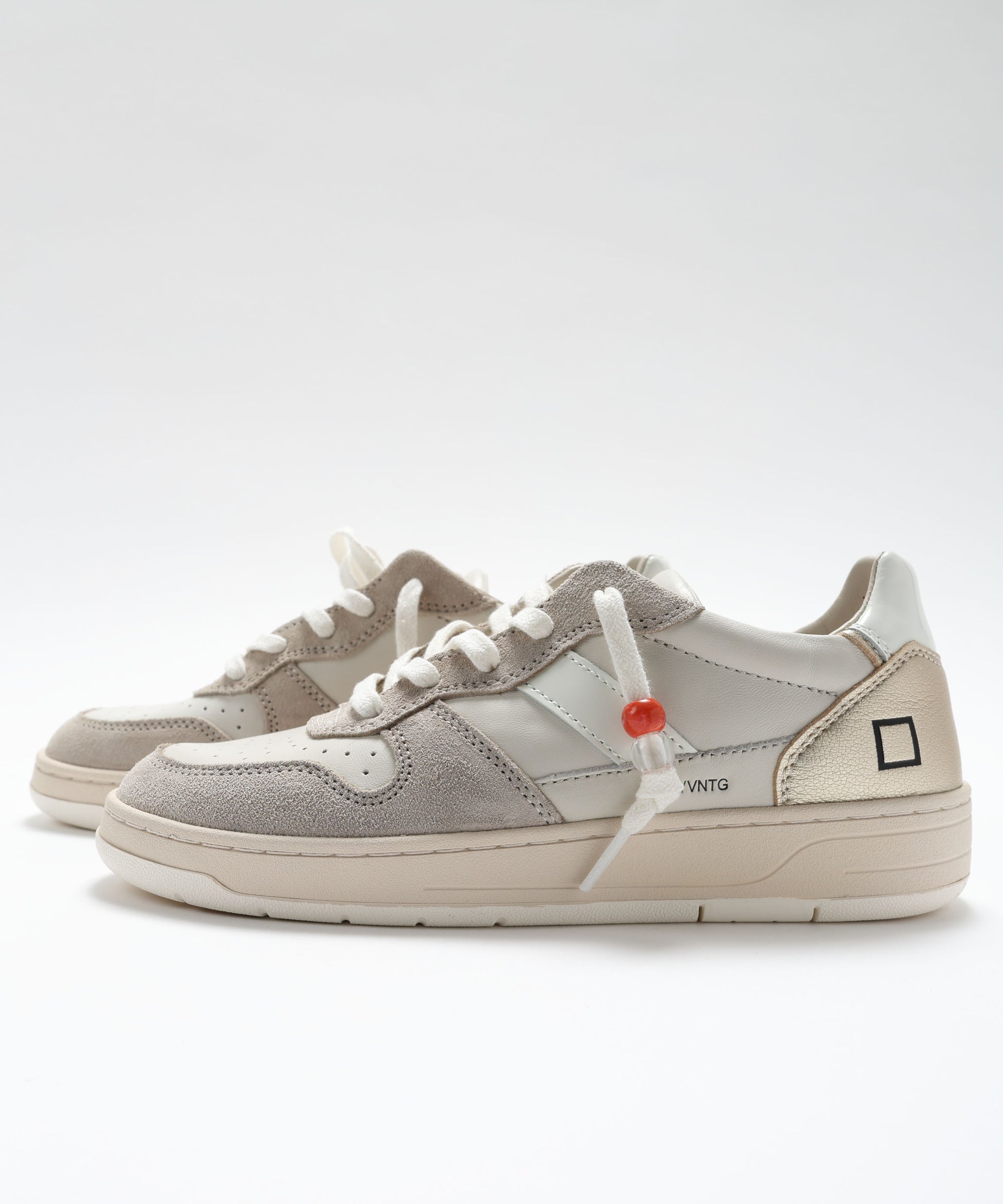 Sneakers D.A.T.E. COURT 2.0 VINTAGE CALF Avorio | D.A.T.E.