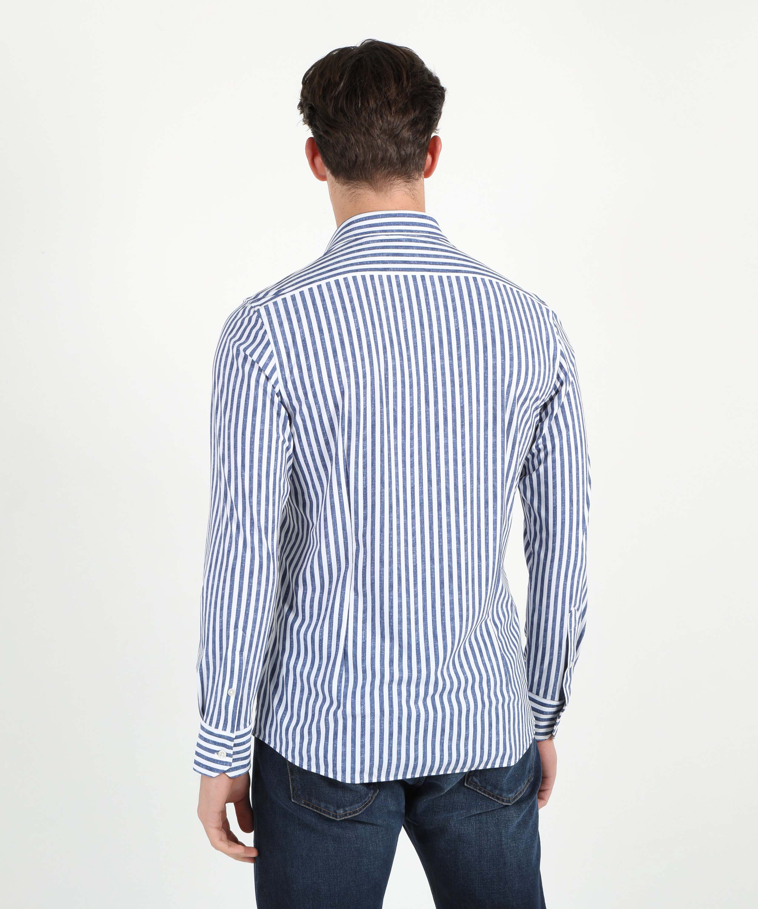 Camicie ARCHIVIUM collo semi francese tailor Bianco/blu | ARCHIVIUM