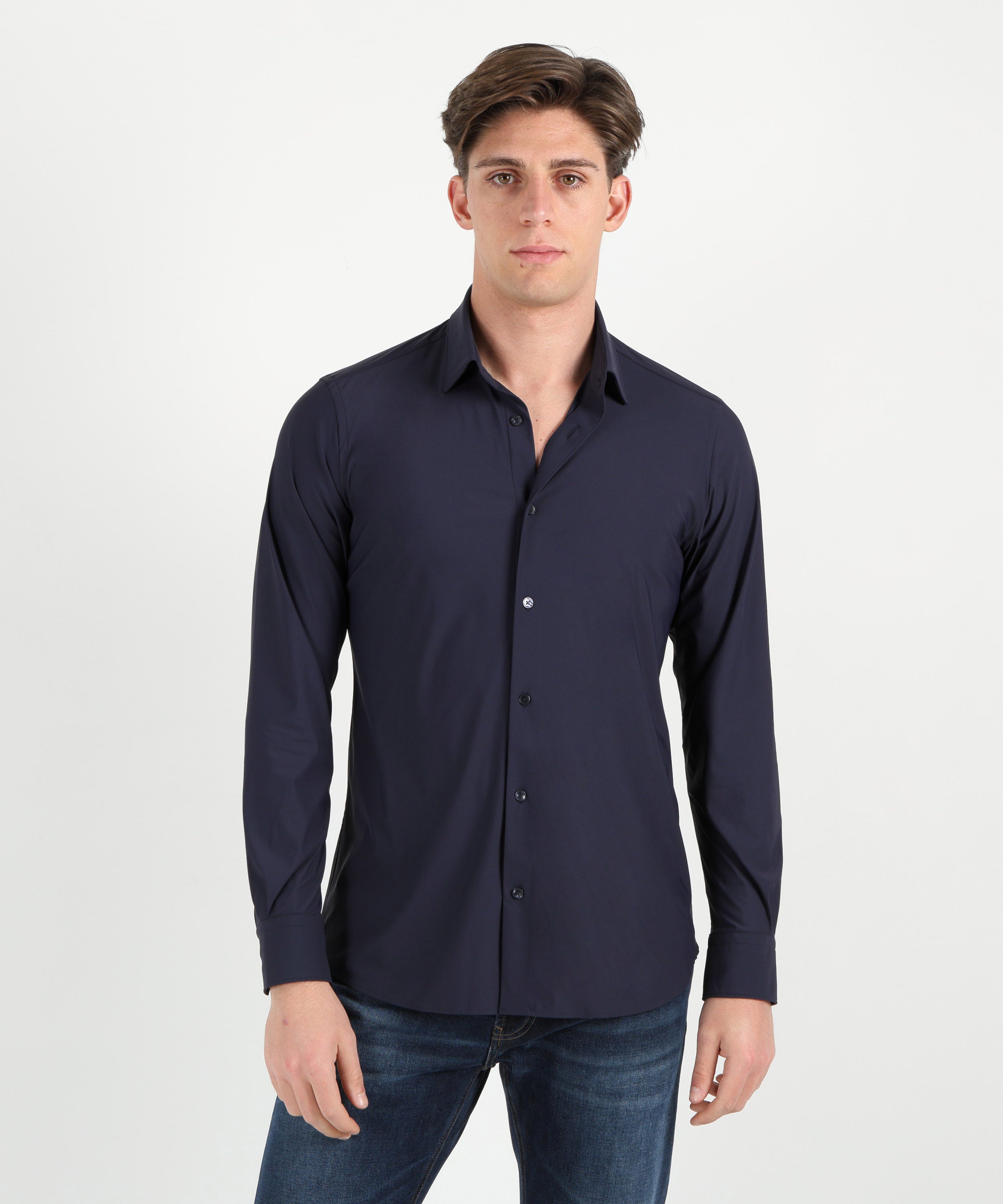 Camicie ARCHIVIUM camicia collo semi francese tailor Navy | ARCHIVIUM