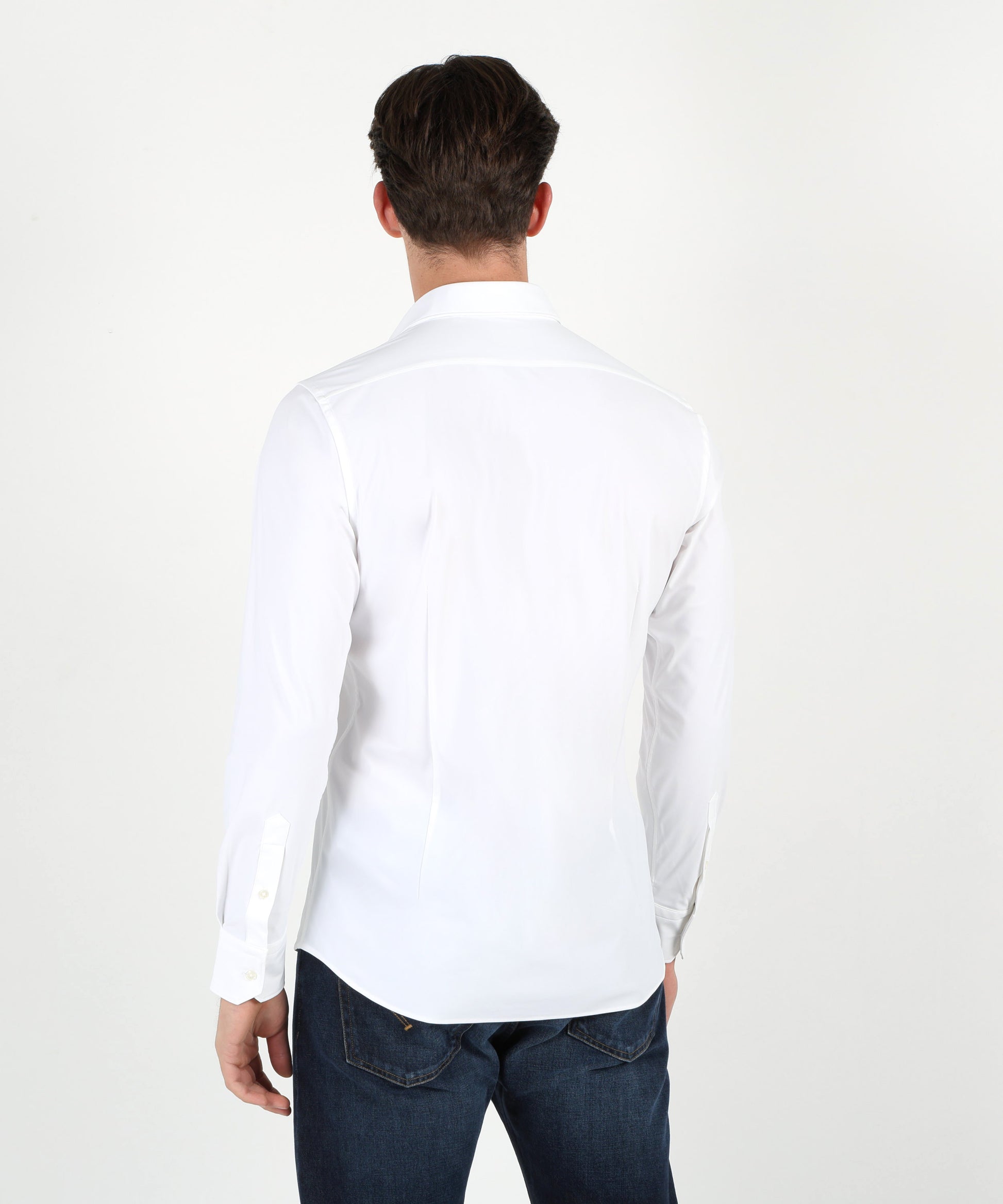 Shirts ARCHIVIUM Tailored-fit shirt with semi-spread collar Bianco | ARCHIVIUM