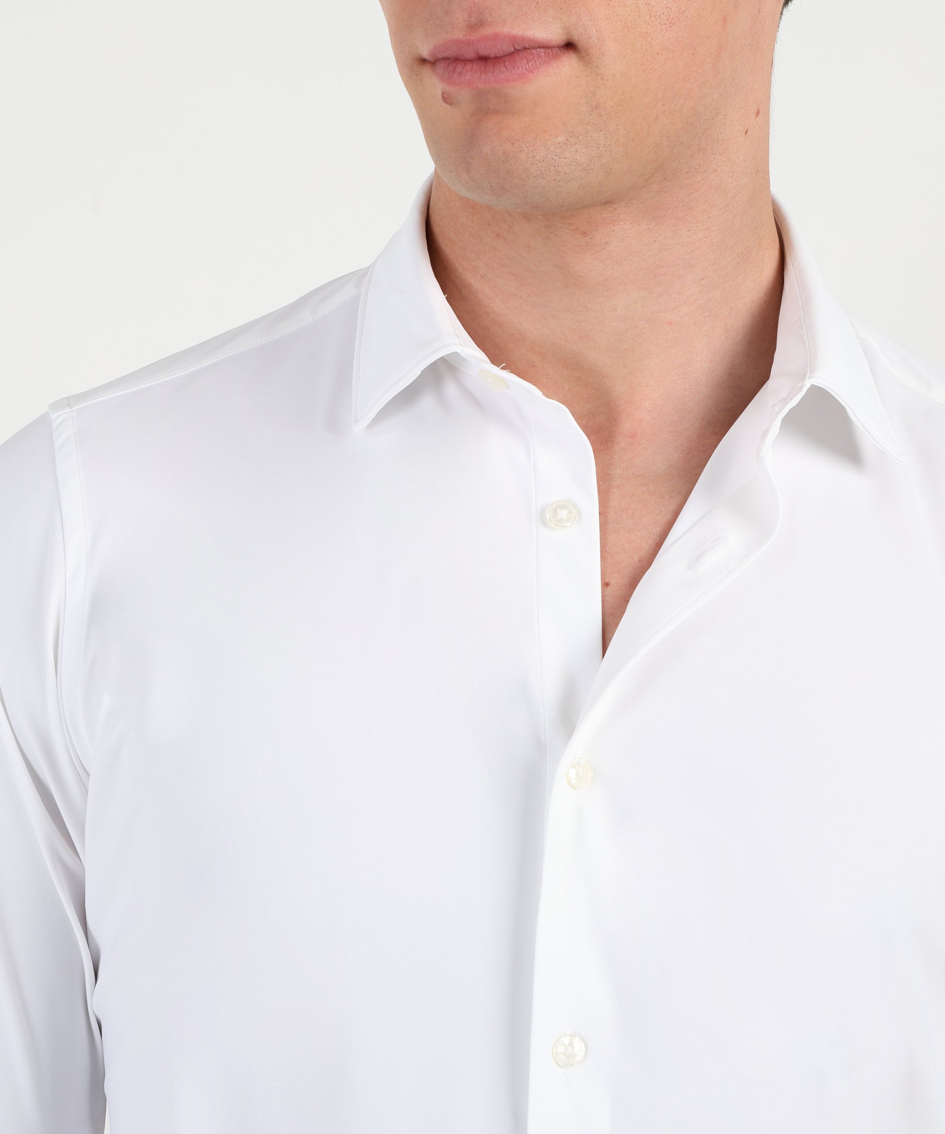 Shirts ARCHIVIUM Tailored-fit shirt with semi-spread collar Bianco | ARCHIVIUM
