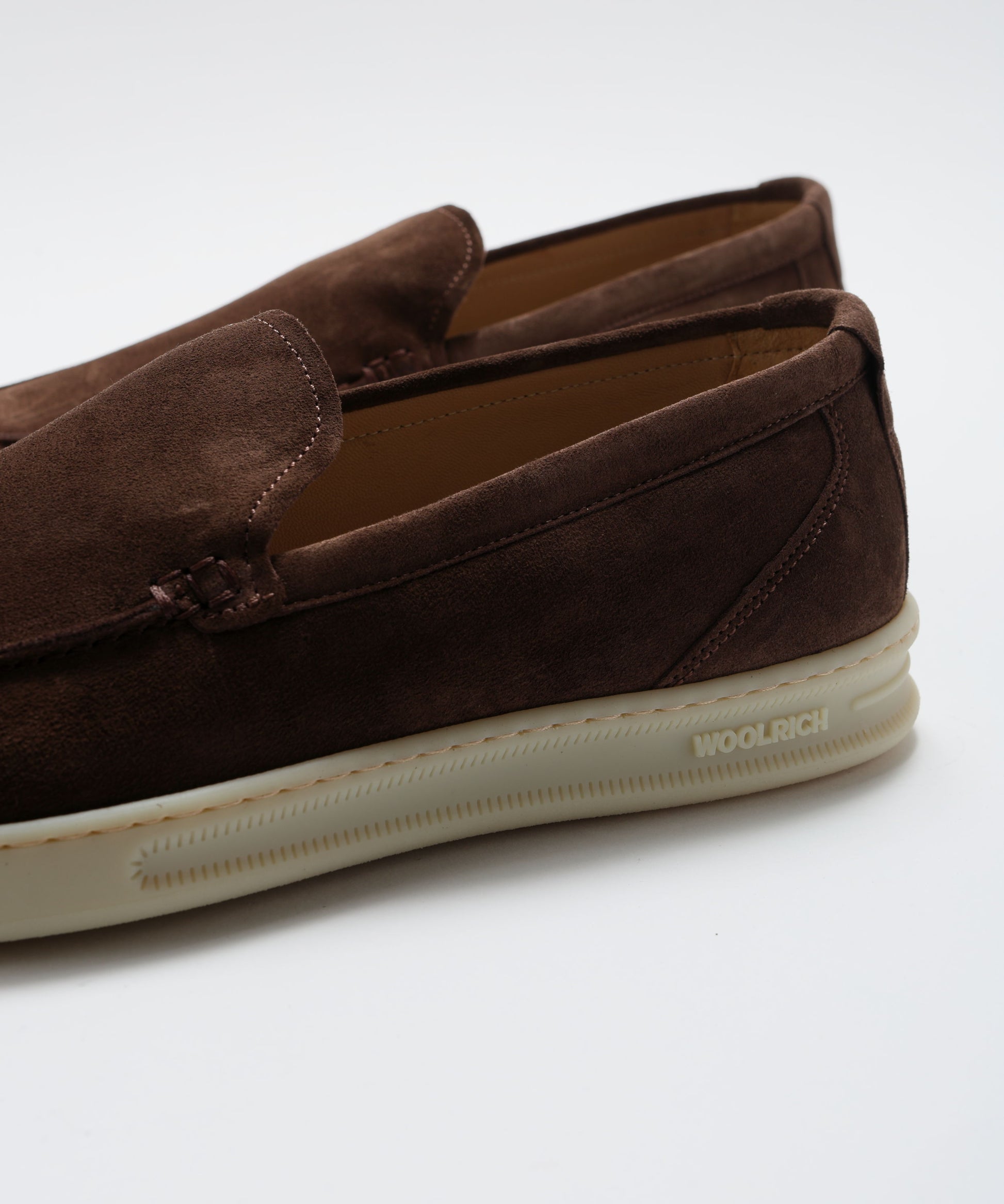Loafers WOOLRICH Suede leather moccasins Testa di moro | WOOLRICH