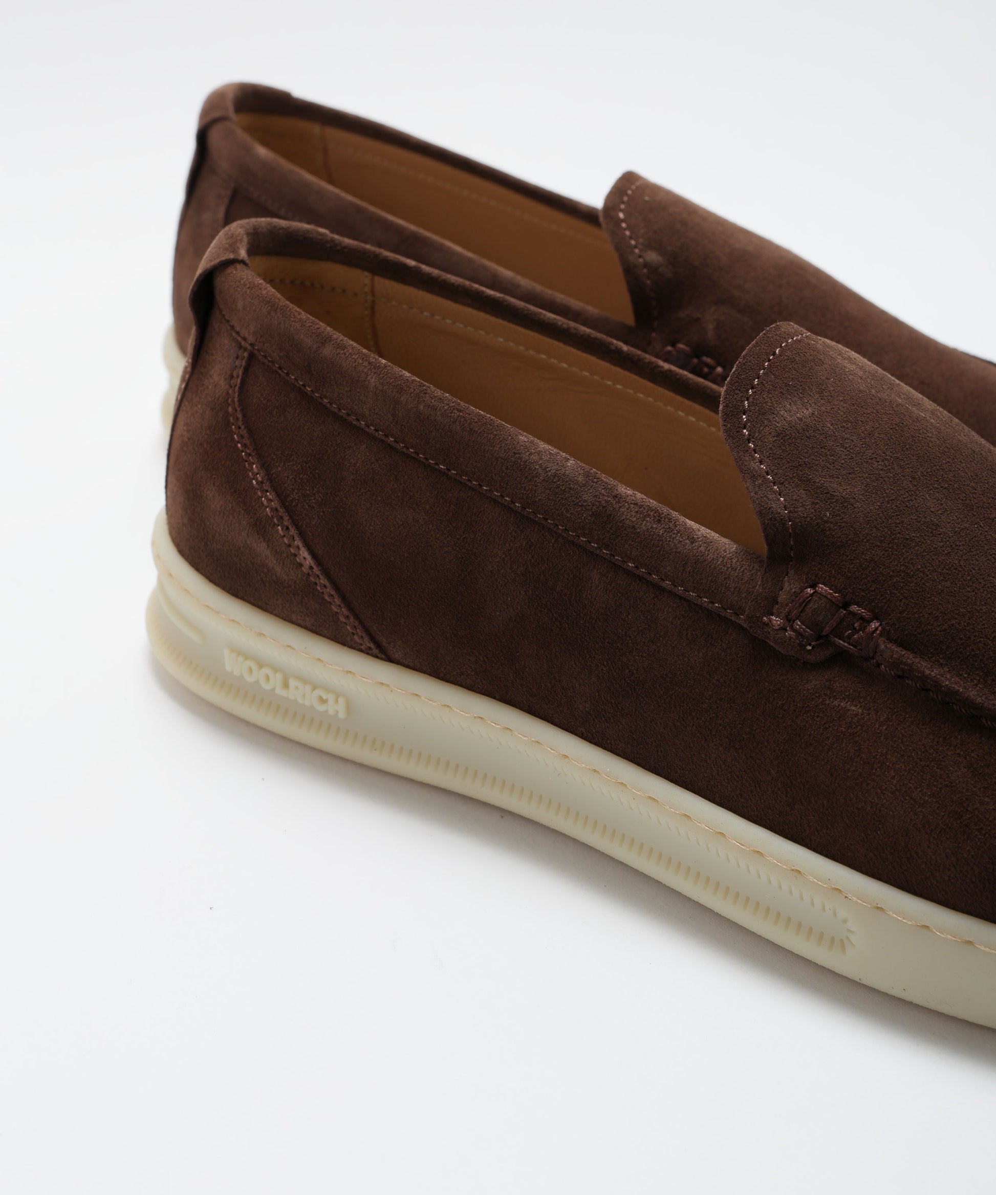 Loafers WOOLRICH Suede leather moccasins Testa di moro | WOOLRICH