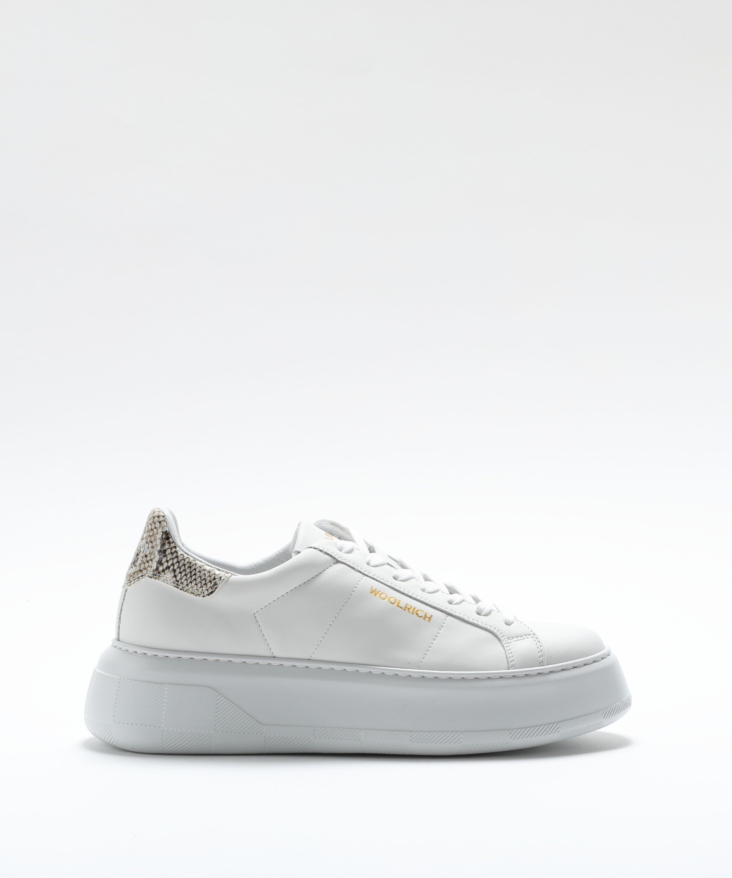 Sneakers WOOLRICH Sneakers Chunky Court in pelle di vitello Bianco/sabbia | WOOLRICH