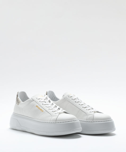 Sneakers WOOLRICH Sneakers Chunky Court in pelle di vitello Bianco/sabbia | WOOLRICH