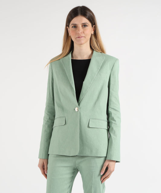 Giacche PINKO Giacca in misto lino Verde | PINKO