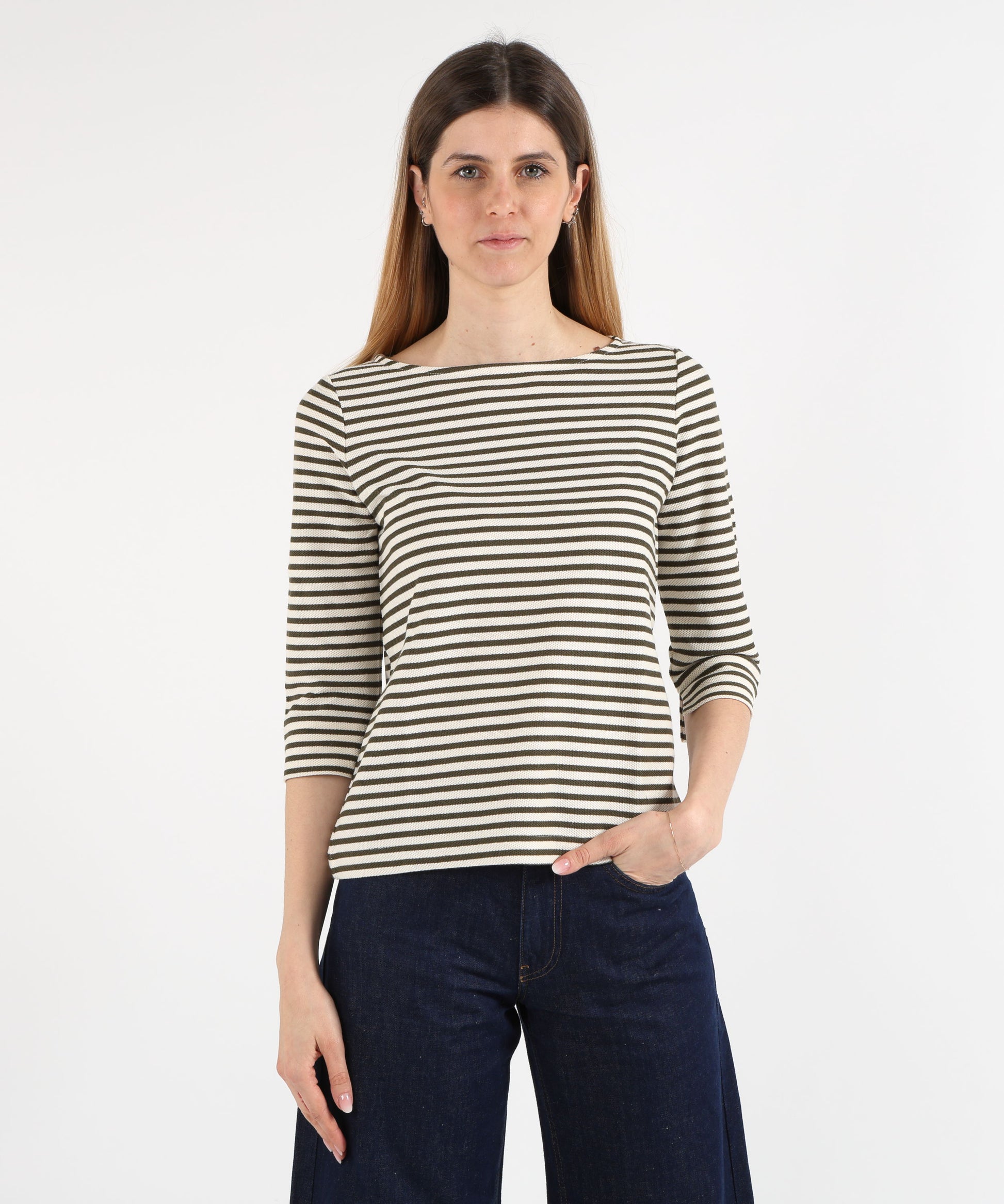 T-shirts PENNYBLACK Piqué Jersey Marinière Muschio | PENNYBLACK