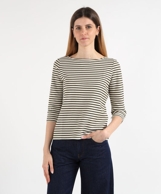 T-shirt PENNYBLACK Marinière in jersey piqué Muschio | PENNYBLACK