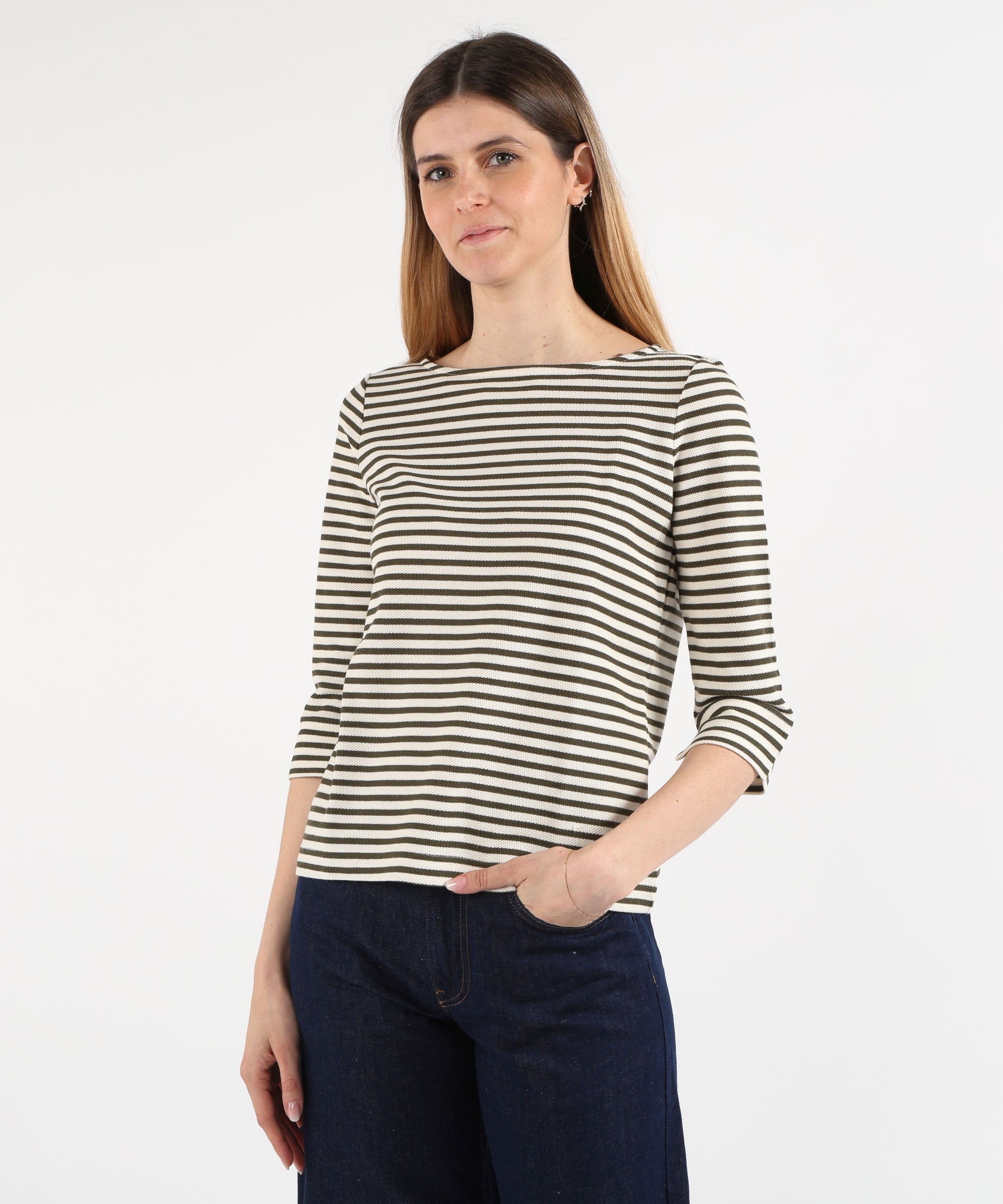 T-shirts PENNYBLACK Piqué Jersey Marinière Muschio | PENNYBLACK