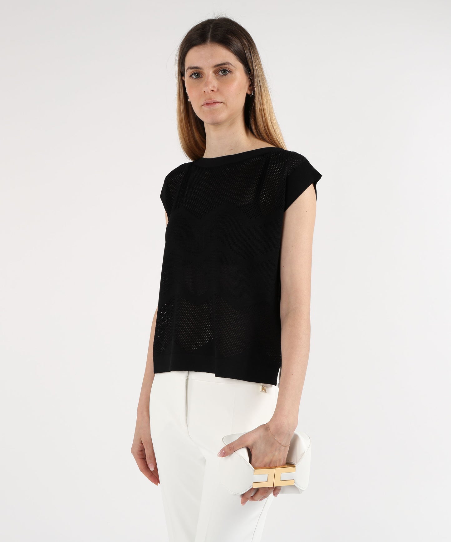 ELISABETTA FRANCHI Hobo con manico gioiello