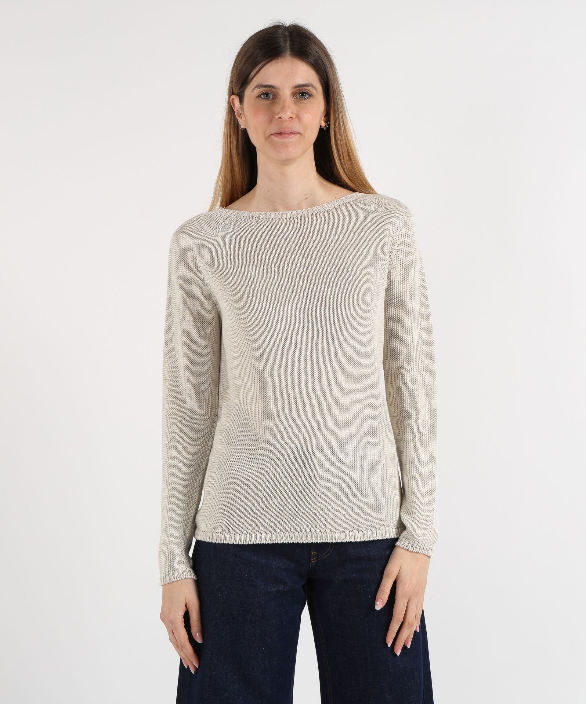 'S MAX MARA Giolino maglia basic in filato di lino