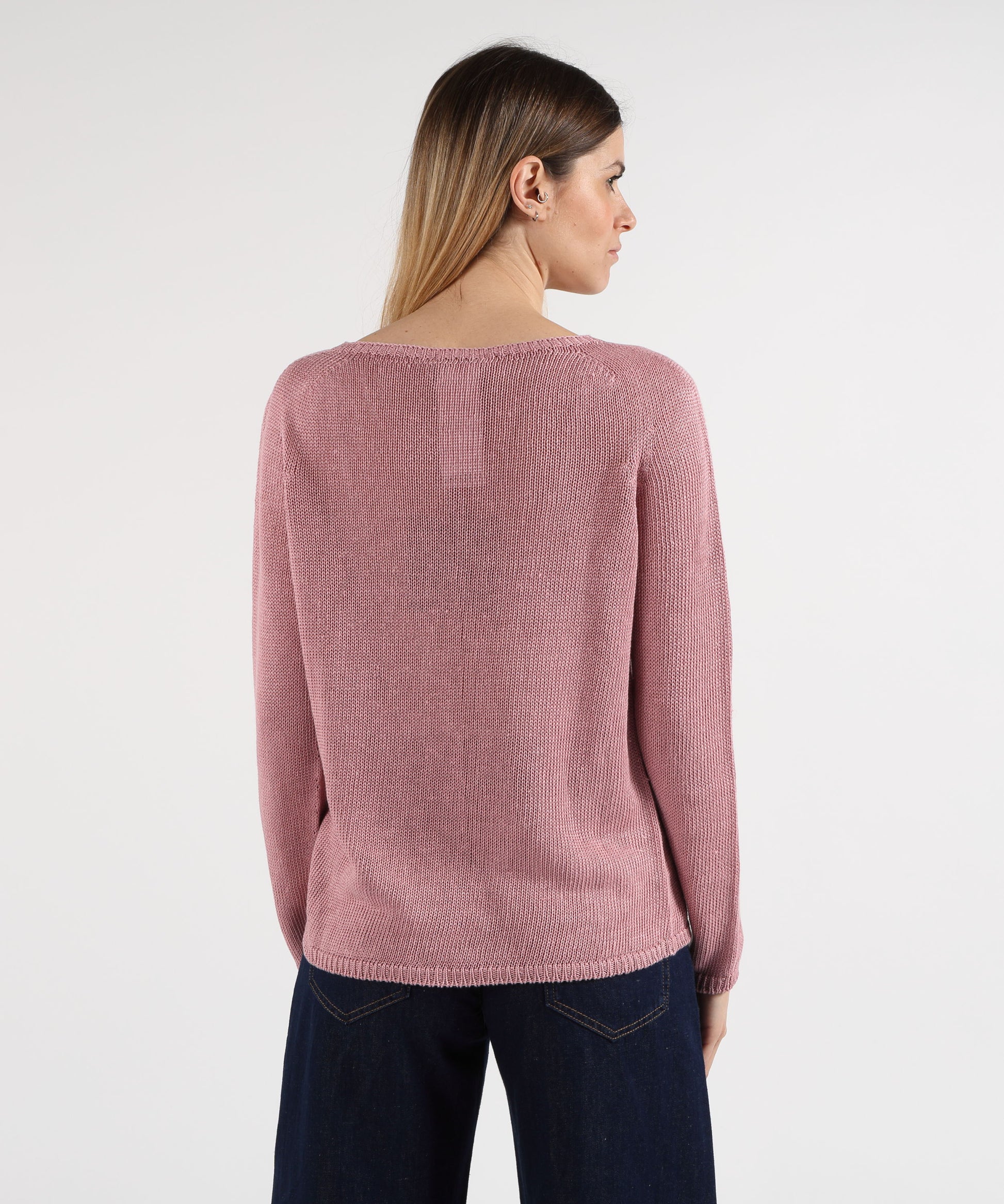 Maglie 'S MAX MARA Giolino maglia basic in filato di lino Rosa antico | 'S MAX MARA