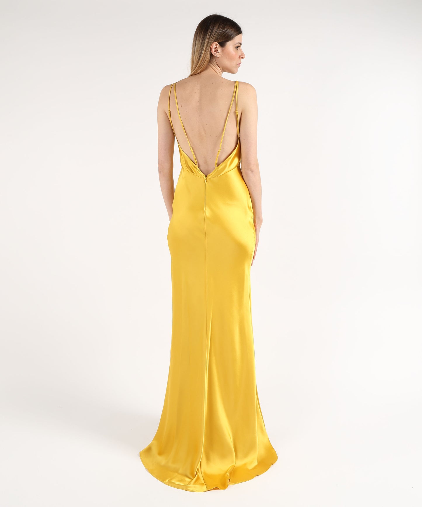 ELISABETTA FRANCHI Red Carpet satin dress