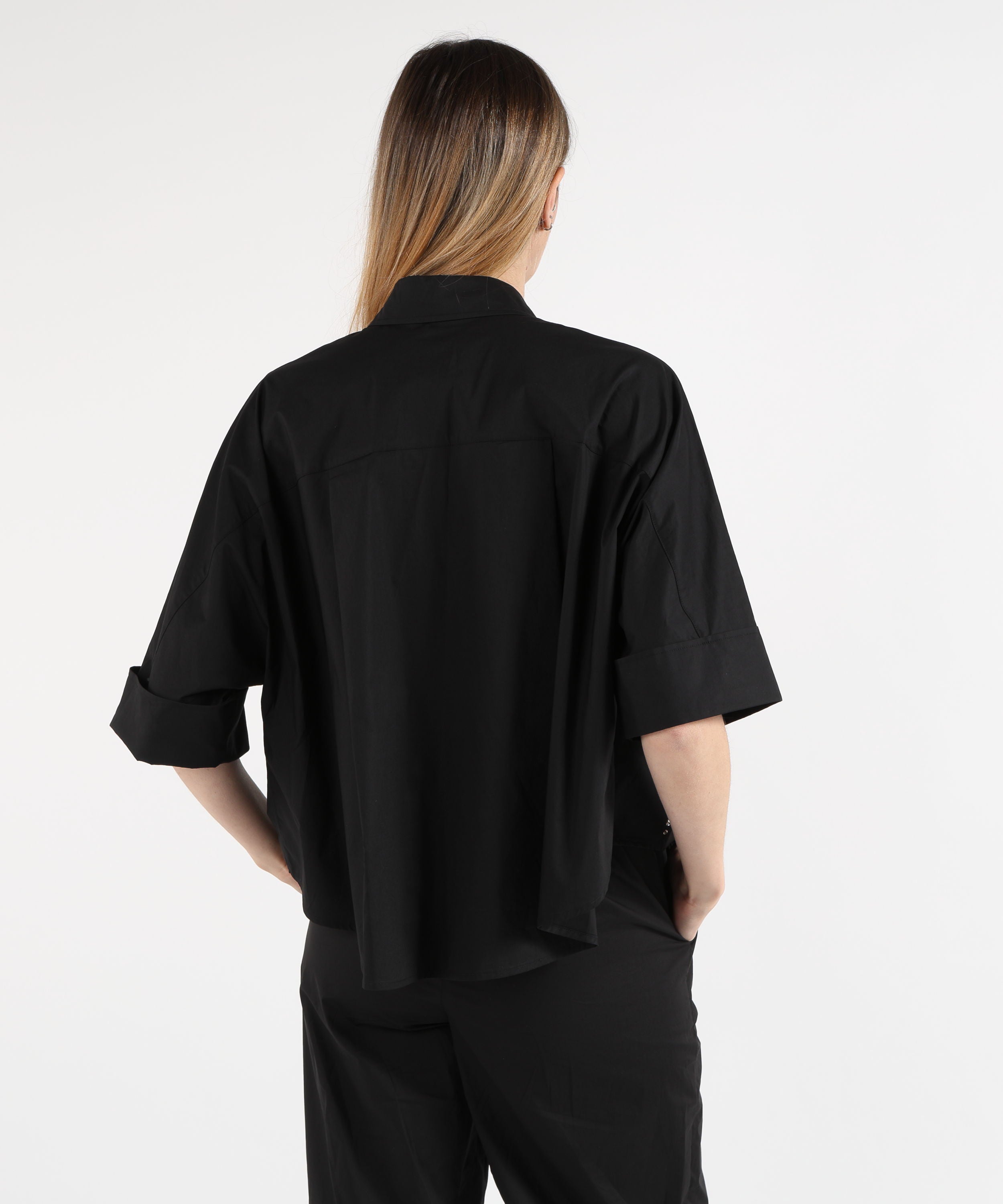 Camicie LIUJO BLACK Camicia con applicazioni gioiello Nero | LIUJO BLACK