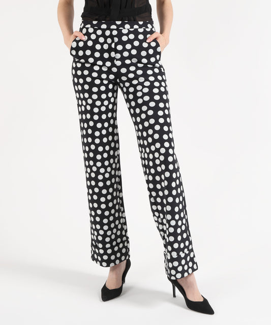 Trousers CHIARA BONI Fredynah Printed Pants Nero | CHIARA BONI