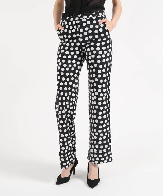 Trousers CHIARA BONI Fredynah Printed Pants Nero | CHIARA BONI