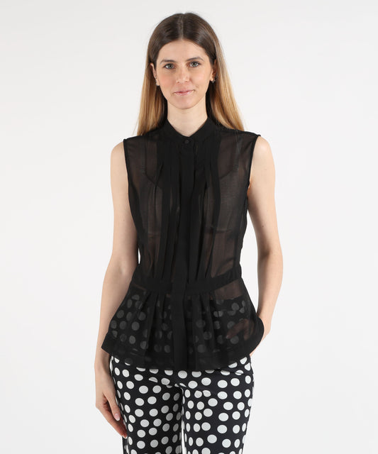 Shirts CHIARA BONI Gentia Georgette Shirt Nero | CHIARA BONI