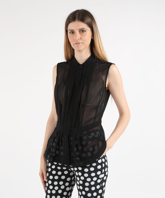Shirts CHIARA BONI Gentia Georgette Shirt Nero | CHIARA BONI