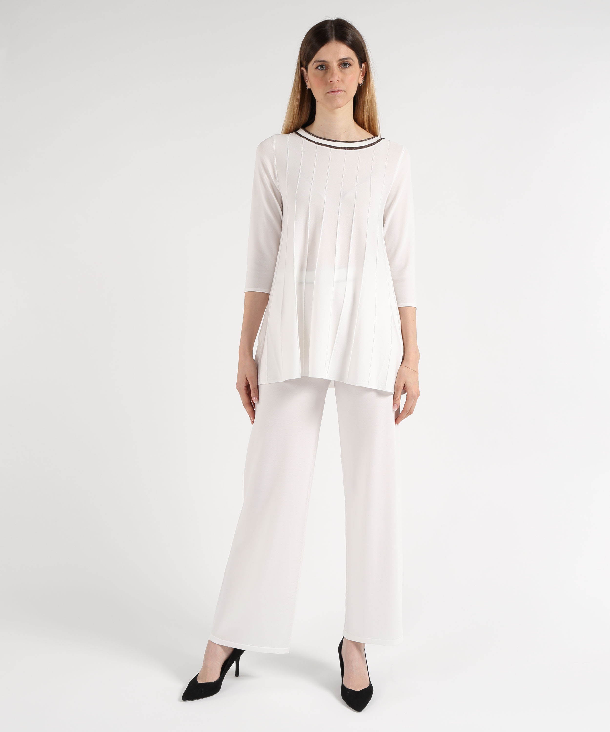 Completi MAIDA MILA Completo Maglia e Pantalone – Comfort e Stile Bianco | MAIDA MILA